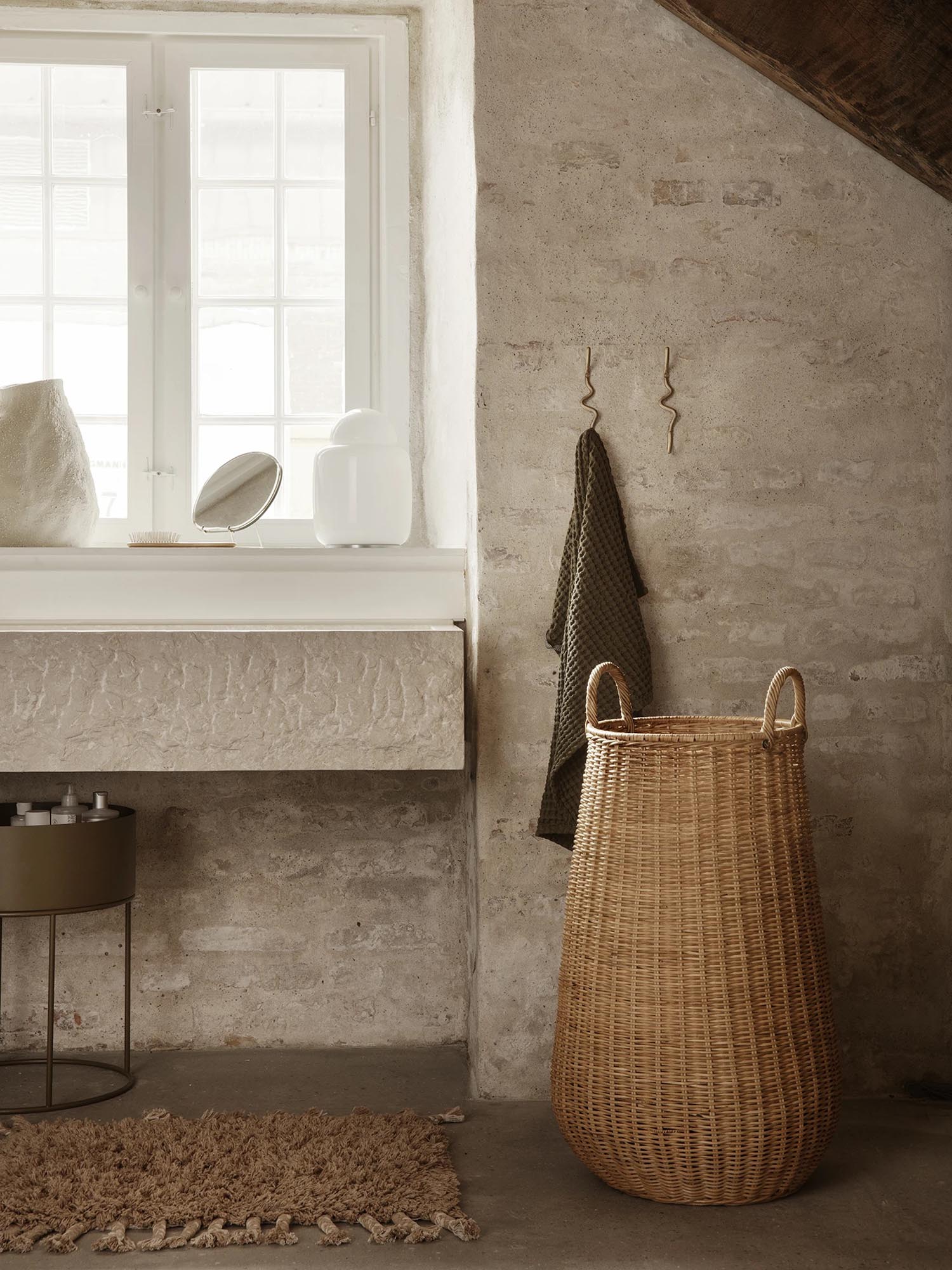 Braided laundry basket