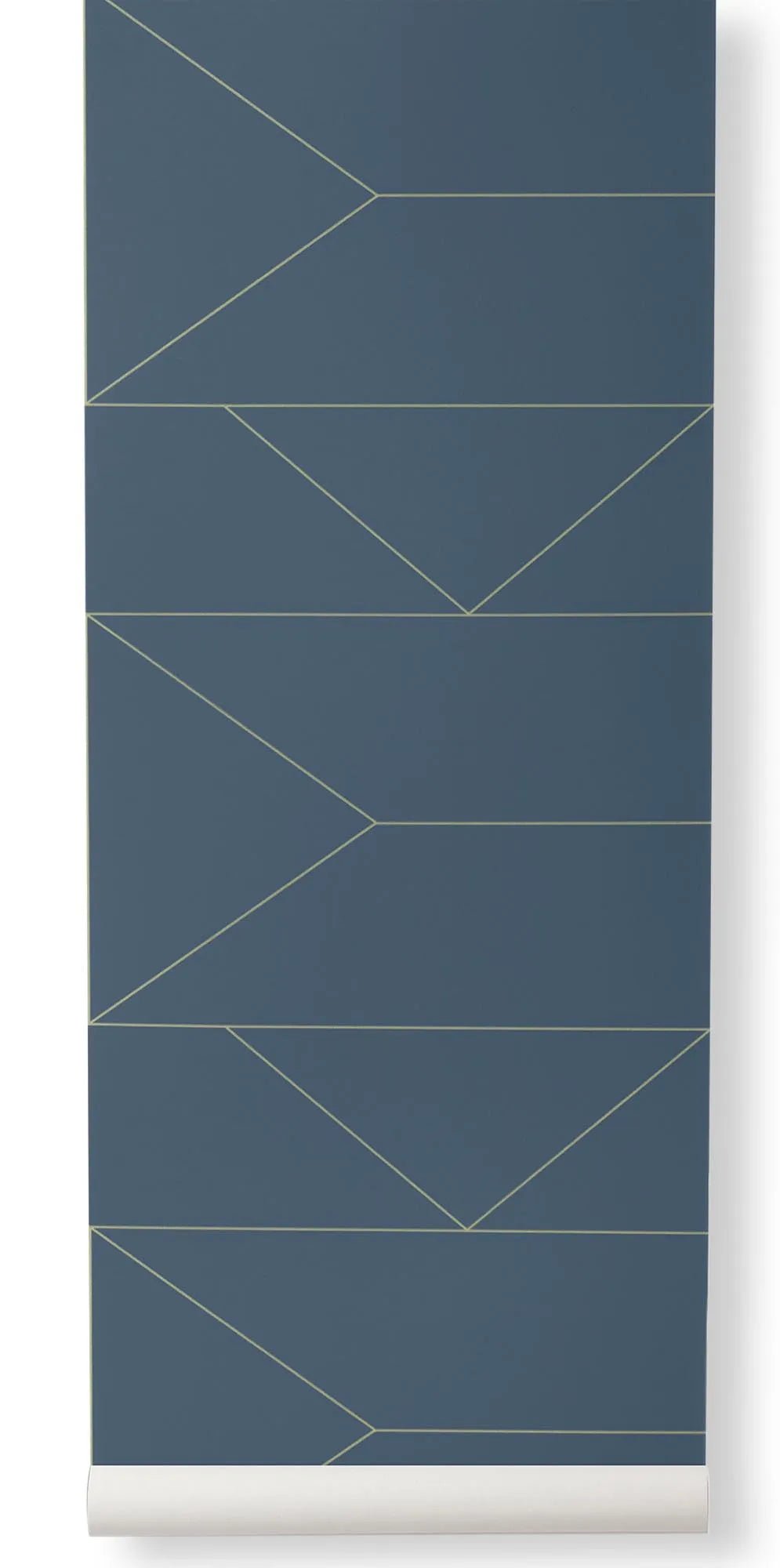 Tapete Lines in Dunkelblau präsentiert im Onlineshop von KAQTU Design AG. Tapete ist von Ferm Living