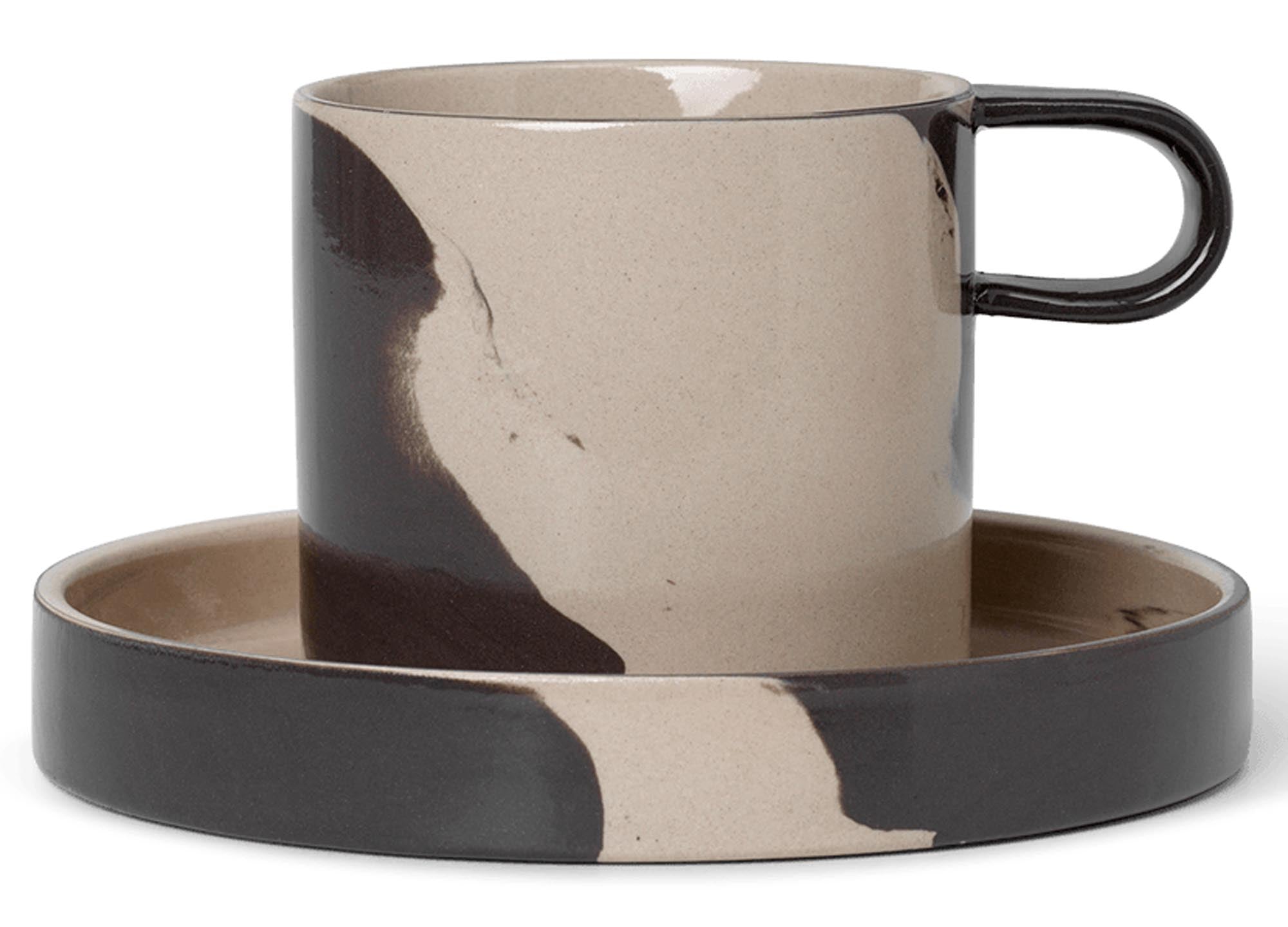Inlay Tasse mit Untertasse