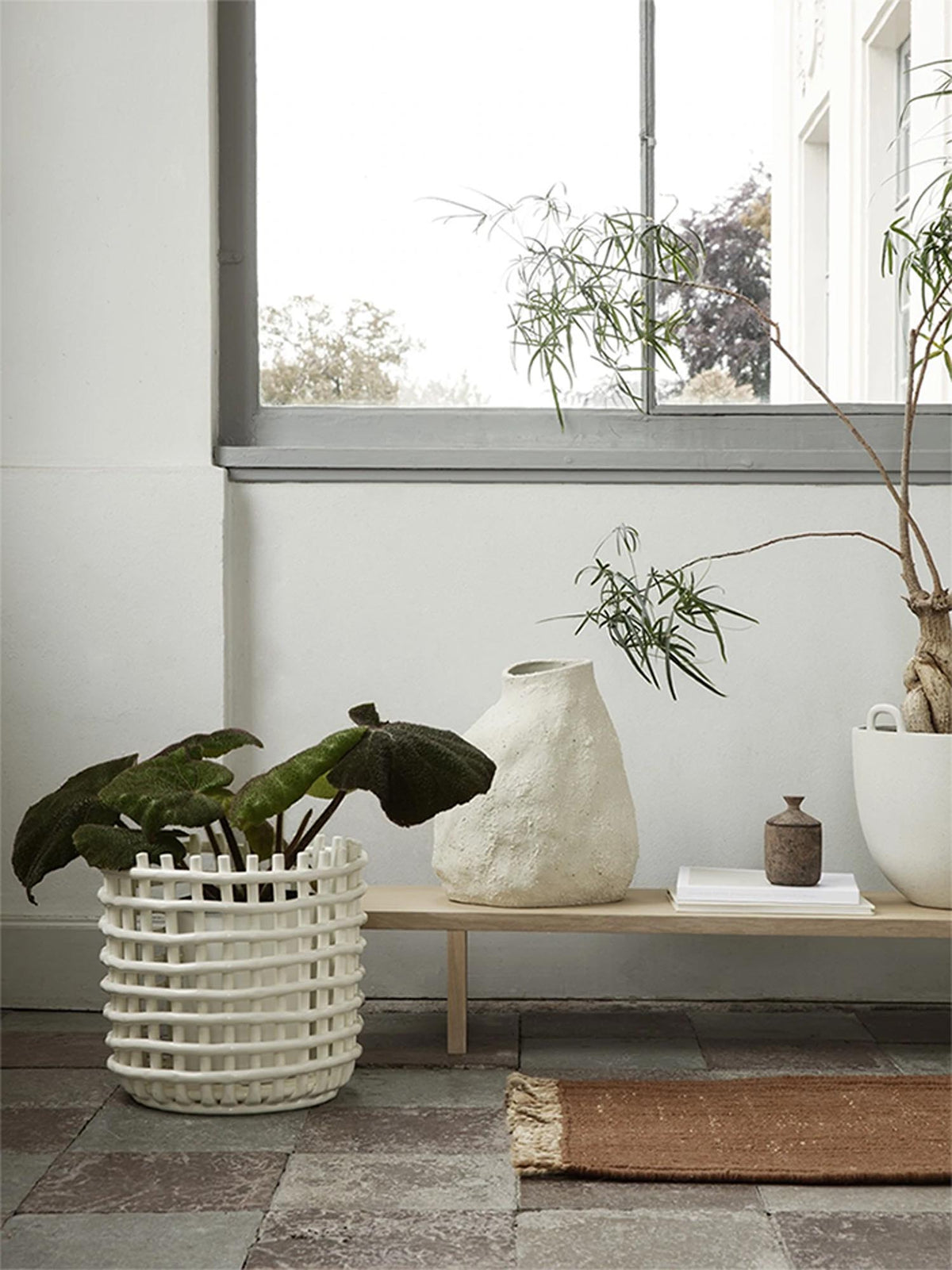 Block Matte in Dark Brick / Natural präsentiert im Onlineshop von KAQTU Design AG. Badematte ist von Ferm Living