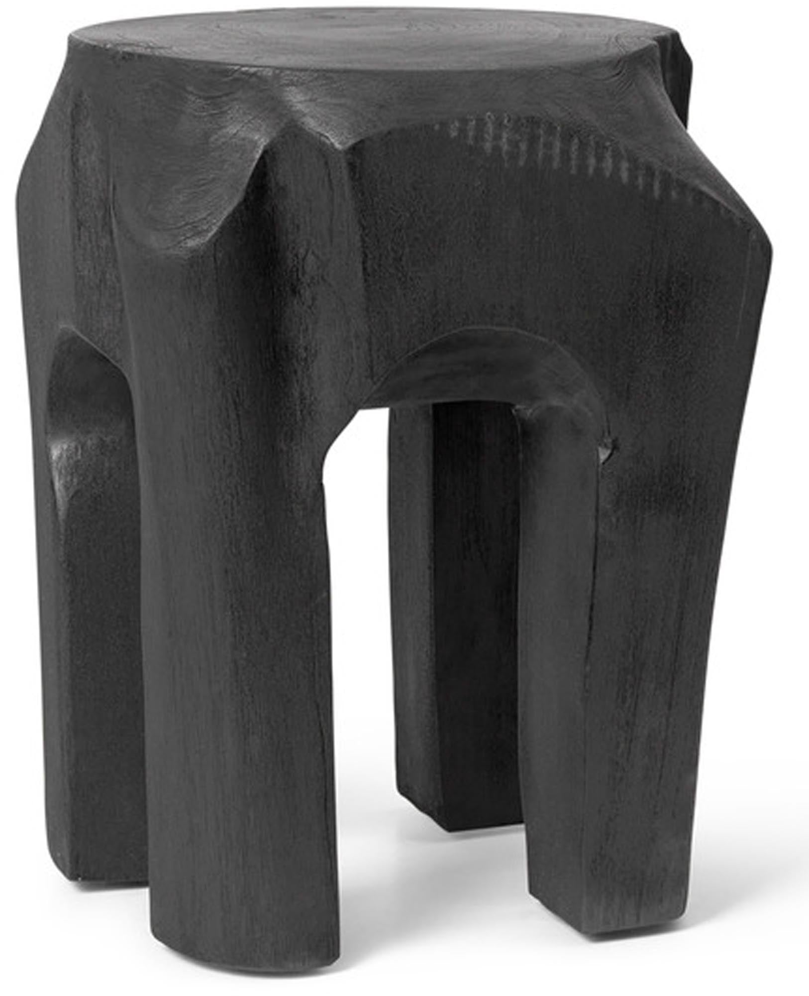 Einzigartiger Root-Hocker aus Teakbaumwurzel, handgefertigt, vielseitig als Sitz oder Beistelltisch nutzbar.