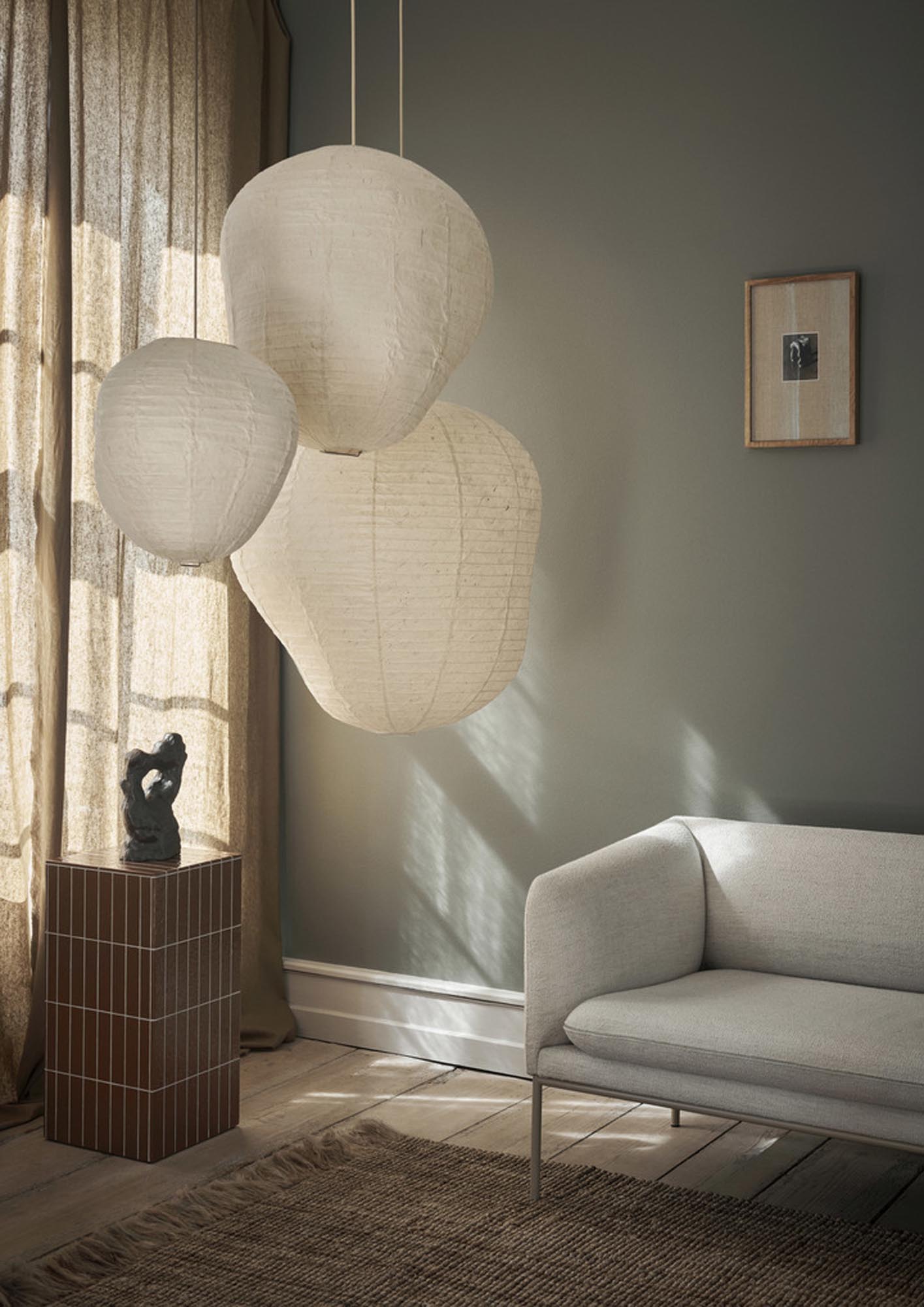Kurbis Lampenschirm 40 in Natural präsentiert im Onlineshop von KAQTU Design AG. Lampenschirm ist von Ferm Living