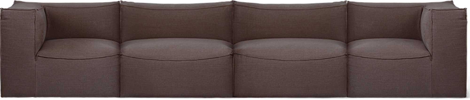Das Catena Sofa von Ferm Living: Einladende, von Sitzsäcken inspirierte Form, modular, aus Mikroschaum, für maximalen Komfort.