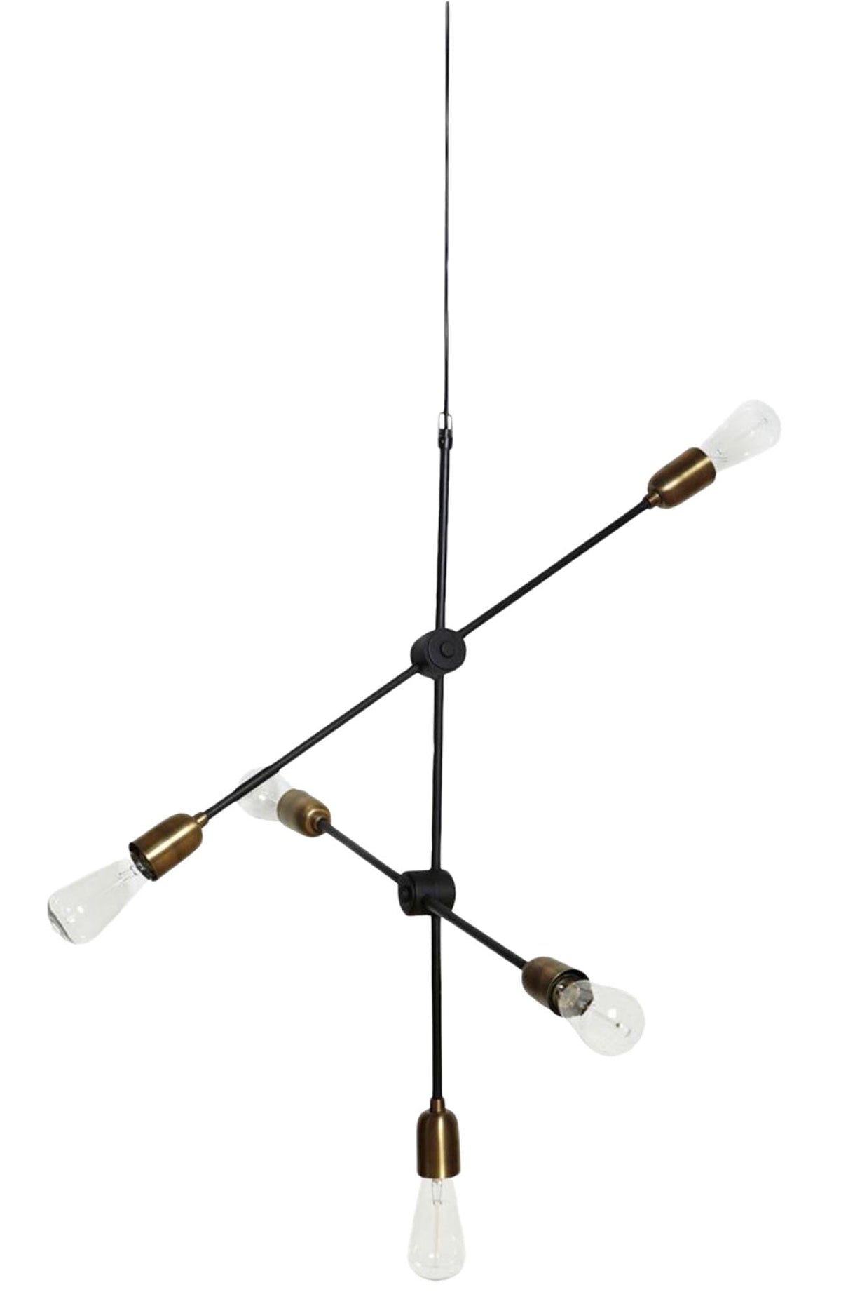 Lampe, Molecular in Schwarz/Messing präsentiert im Onlineshop von KAQTU Design AG. Pendelleuchte ist von House Doctor