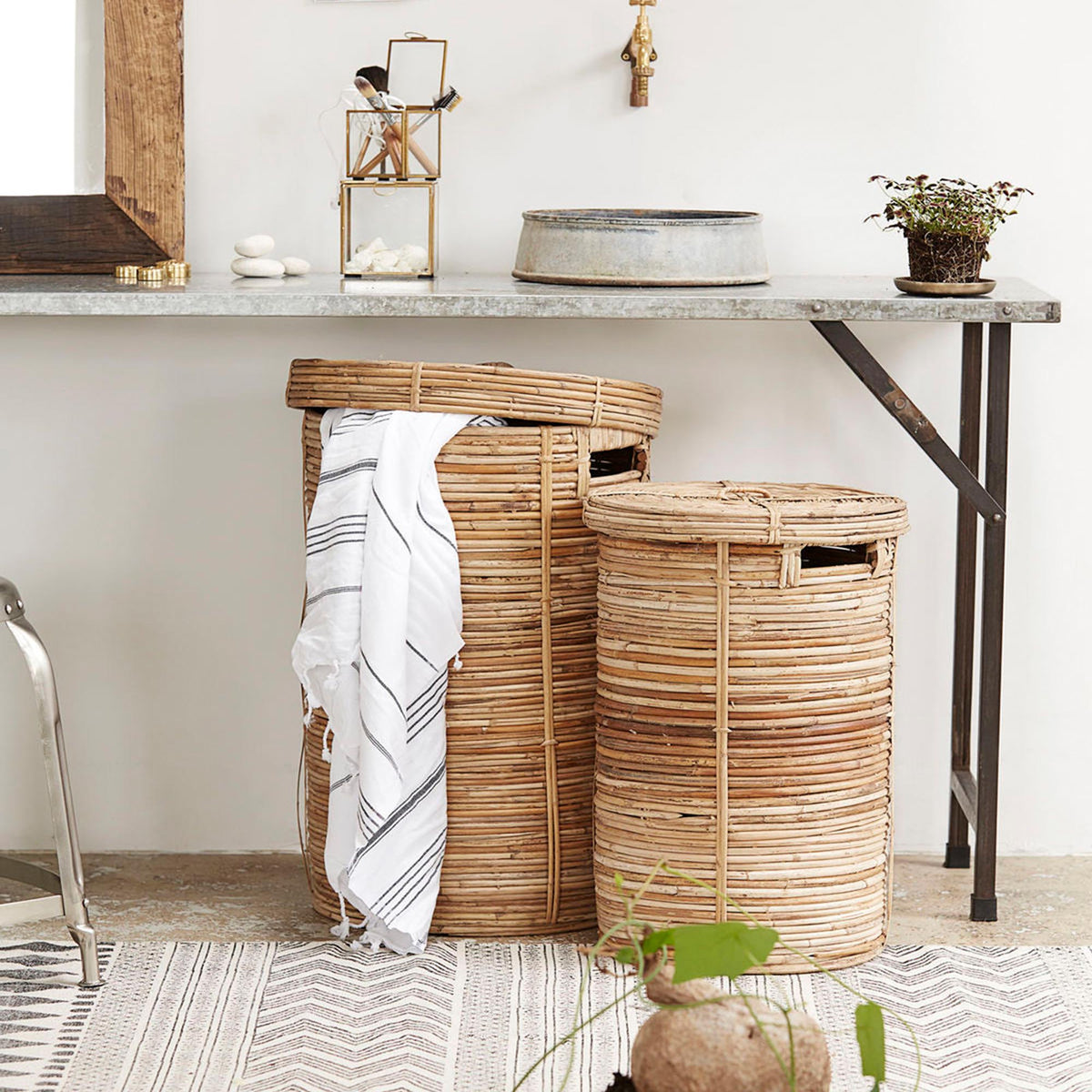 Wäschekörbe, Chaka in Natur präsentiert im Onlineshop von KAQTU Design AG. Wäschekorb ist von House Doctor