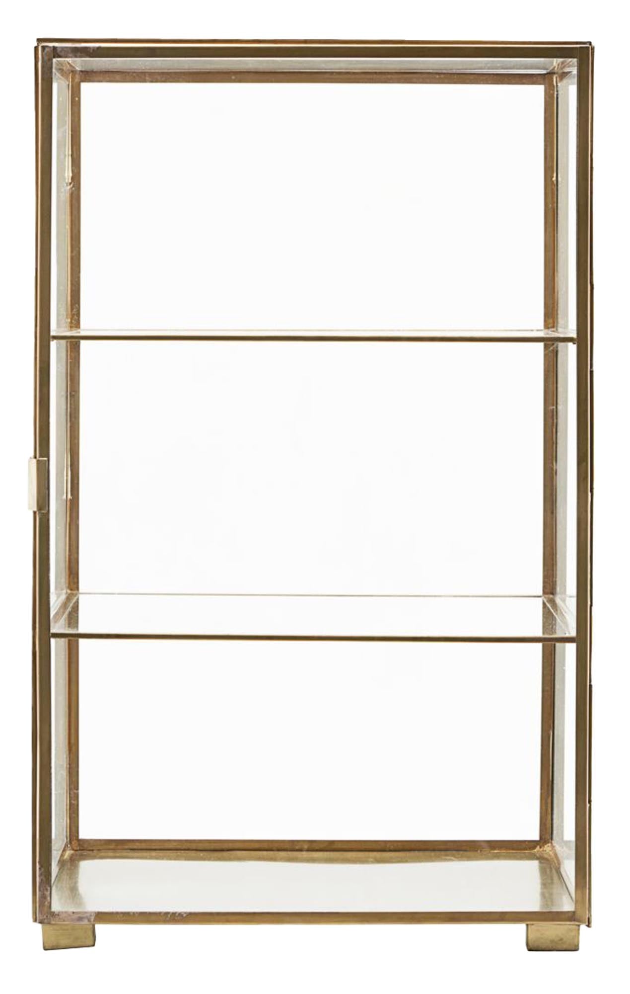 Schrank Glass in Messing präsentiert im Onlineshop von KAQTU Design AG. Standregal ist von House Doctor