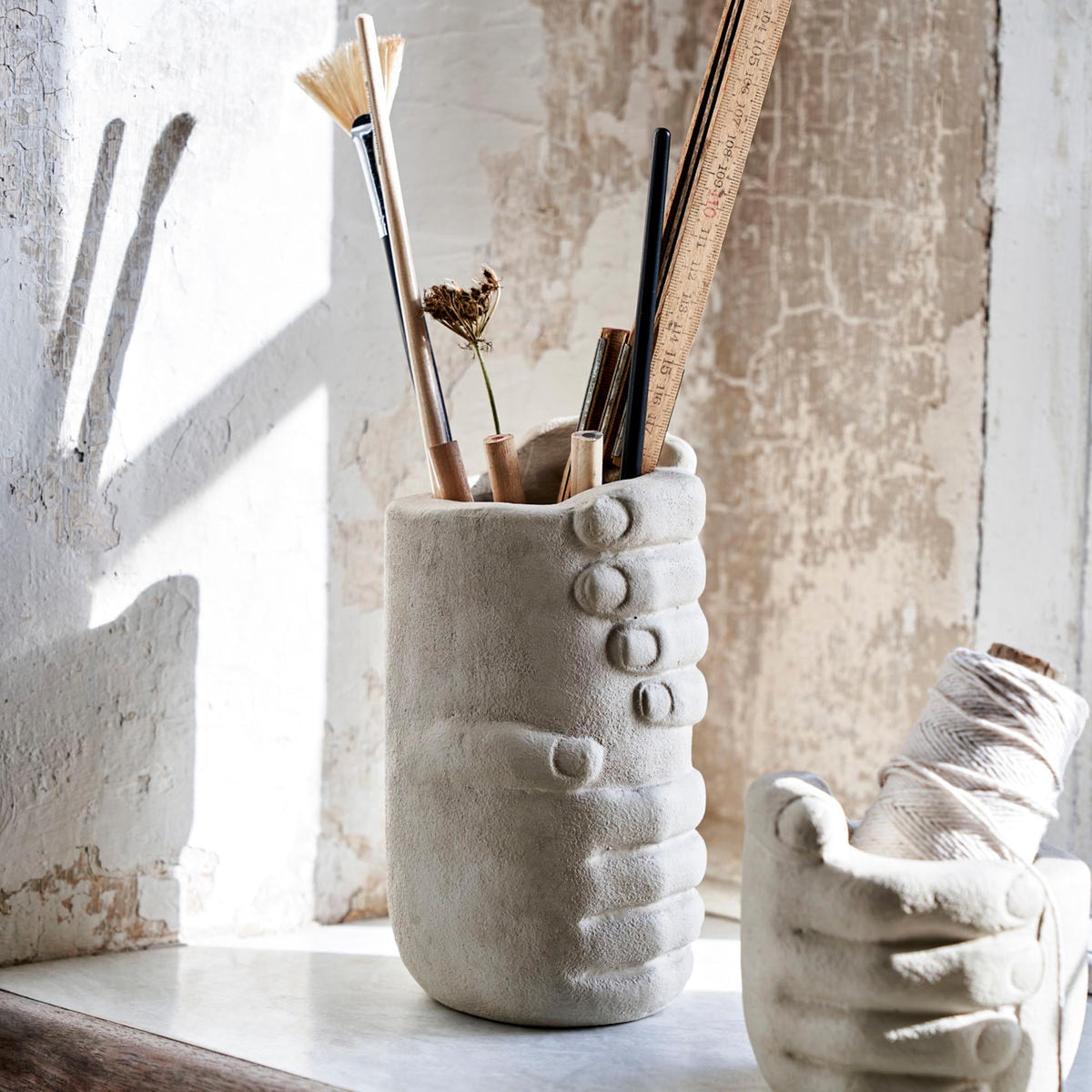 Aufbewahrung, HDHandy, Grau/braun in Grau/braun präsentiert im Onlineshop von KAQTU Design AG. Kunstgegenstände ist von House Doctor