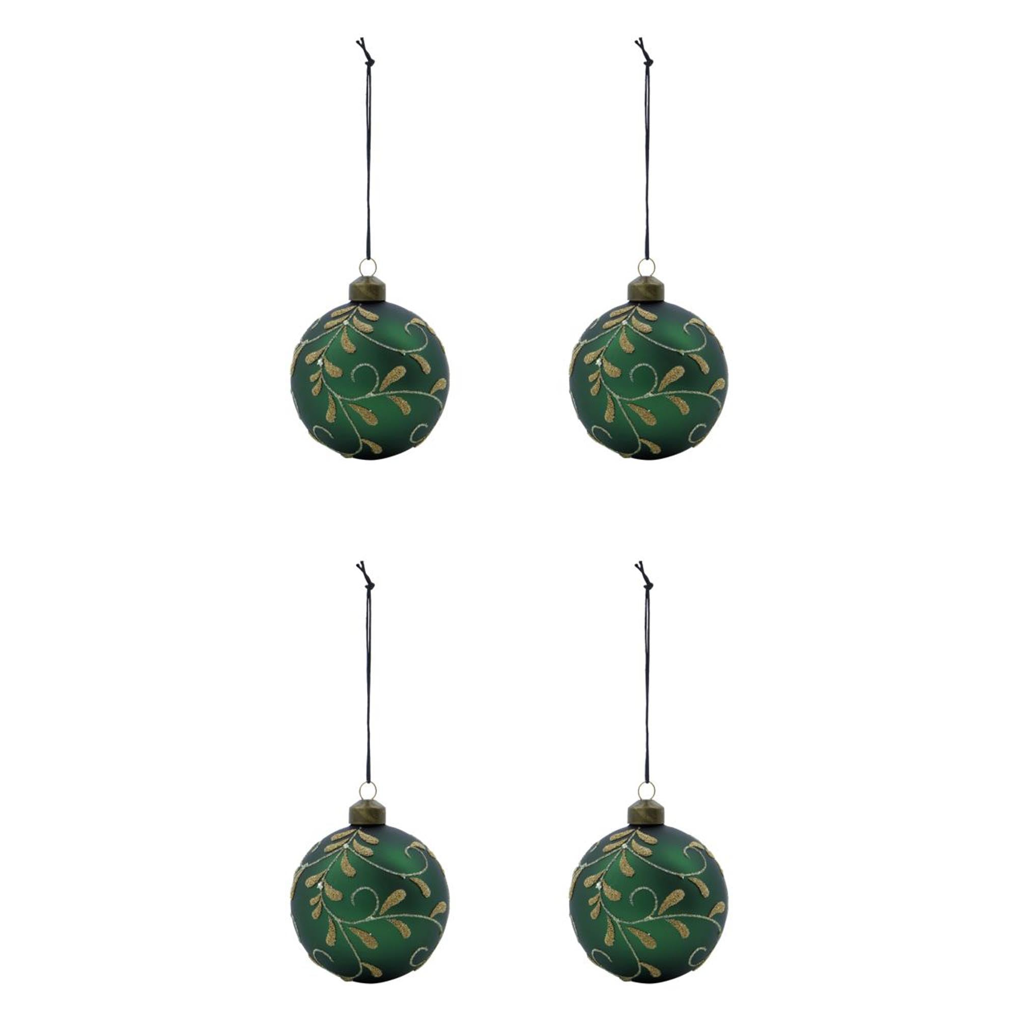 Entdecken Sie die eleganten HDFlori Ornamente von House Doctor in Grün. Handgefertigte Glaskugeln für stilvolle Weihnachtsdekoration und luxuriöse Akzente.