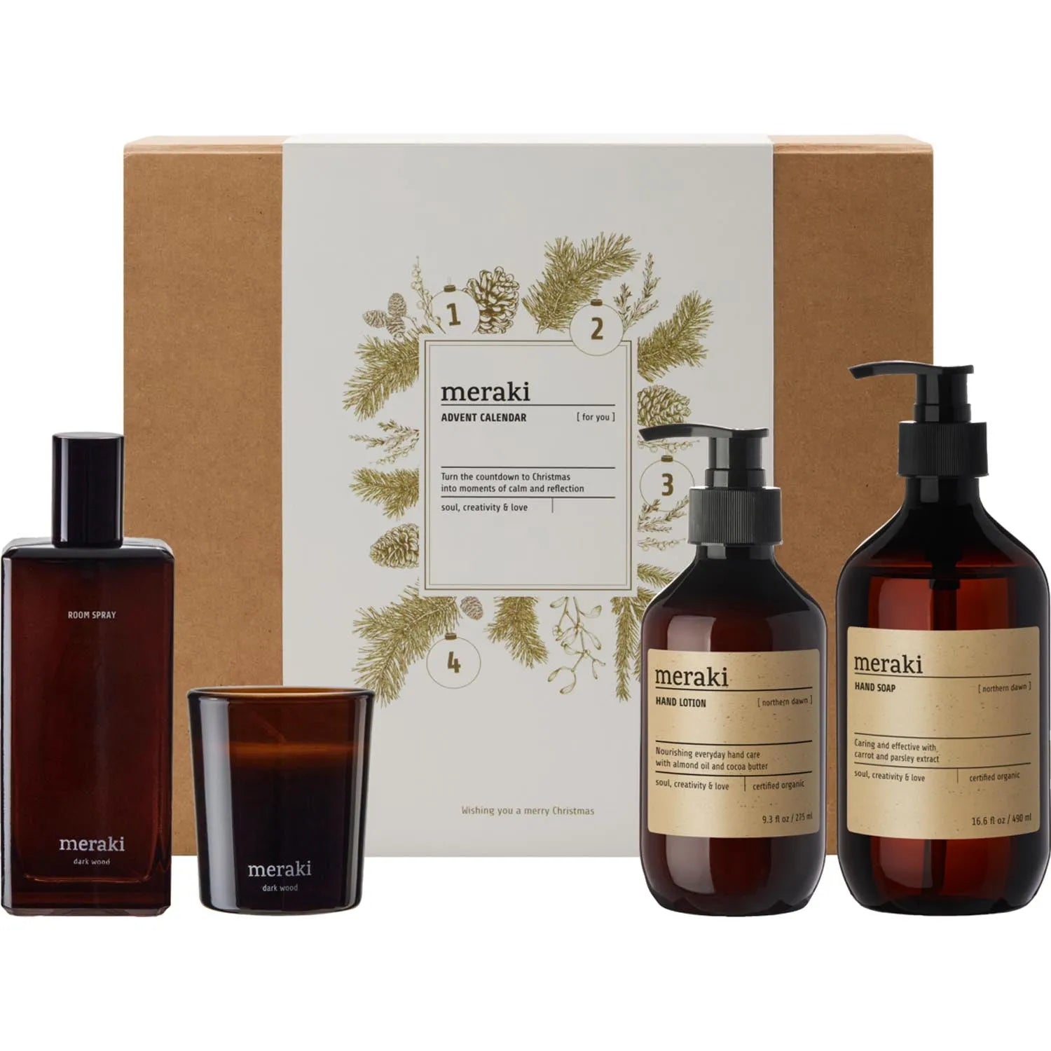 Elegante Meraki Geschenkbox, Advent 2025: Nachhaltig, 490 ml, winterliche Motive, ideal für kleine Überraschungen. Perfekt für umweltbewusste Schenker.