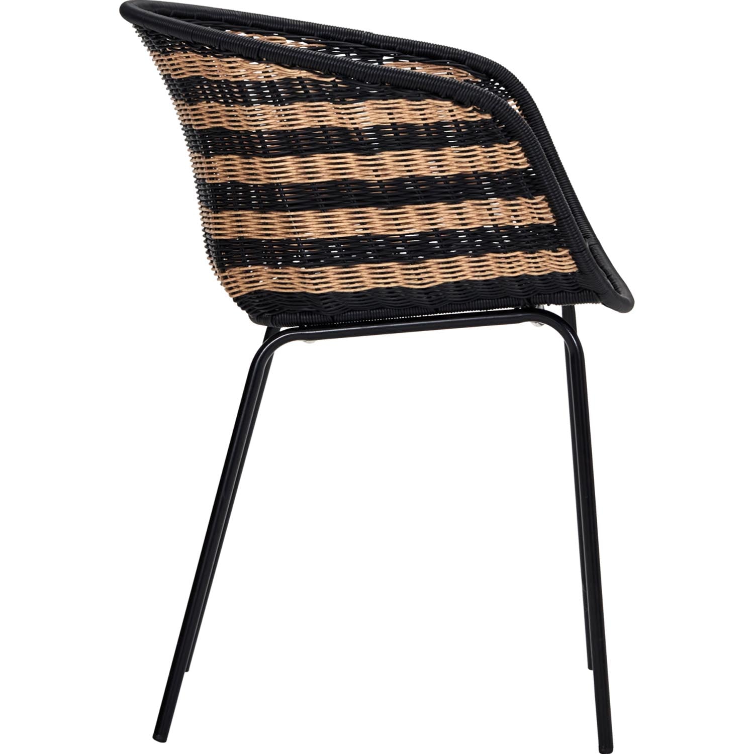 Moderner Sessel HDHapur von House Doctor, aus natürlichem Material in Schwarz, ideal für stilvolle Wohnräume.