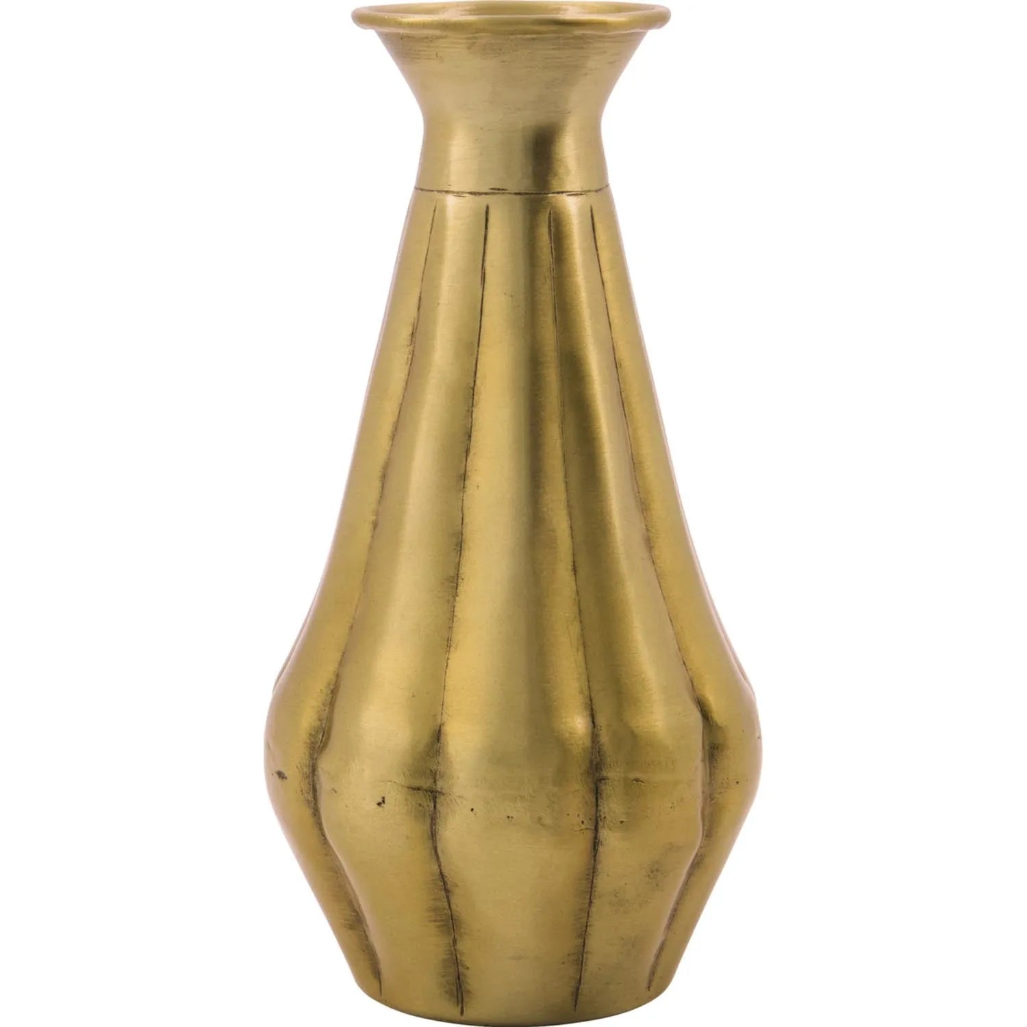 Die HDViolet Vase von House Doctor: Handgefertigtes Meisterwerk aus Aluminium mit goldener Oberfläche, zeitlos und elegant.