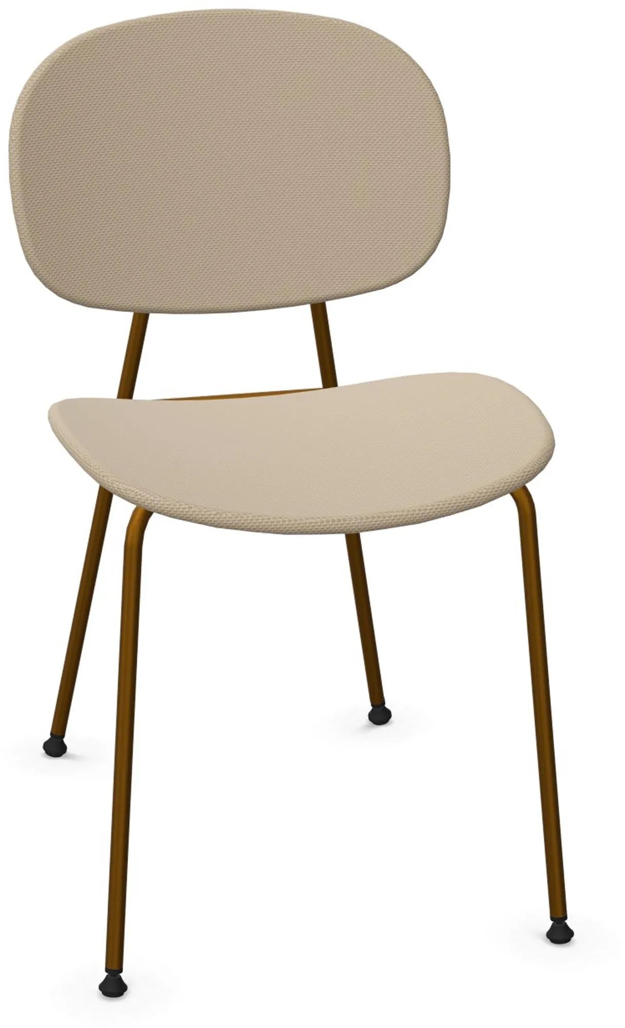 TONDINA POP gepolstert in Hellbraun / Antikes Messing präsentiert im Onlineshop von KAQTU Design AG. Stuhl ist von Infiniti Design