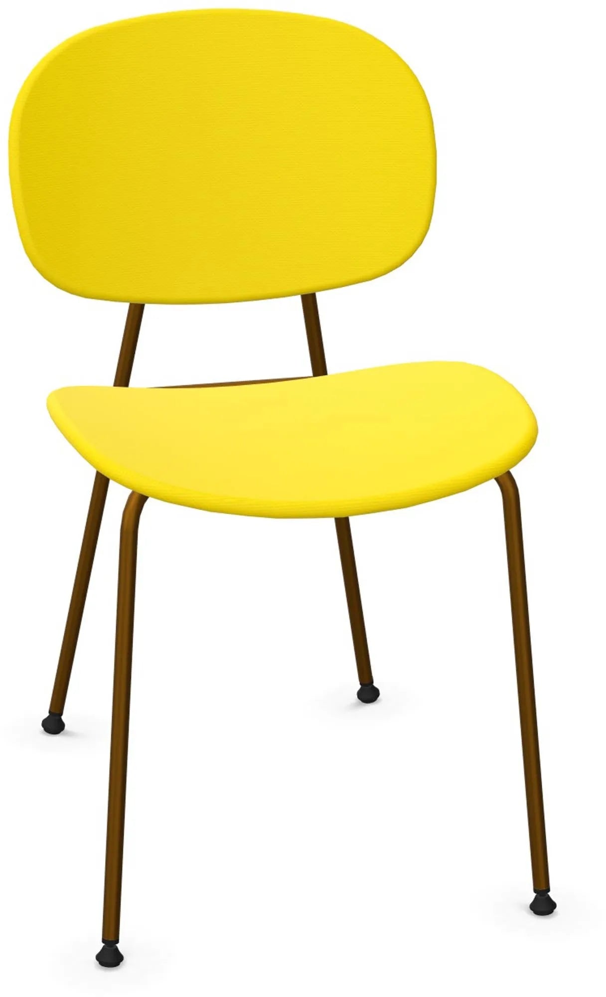 TONDINA POP gepolstert in Gelb  / Antikes Messing präsentiert im Onlineshop von KAQTU Design AG. Stuhl ist von Infiniti Design