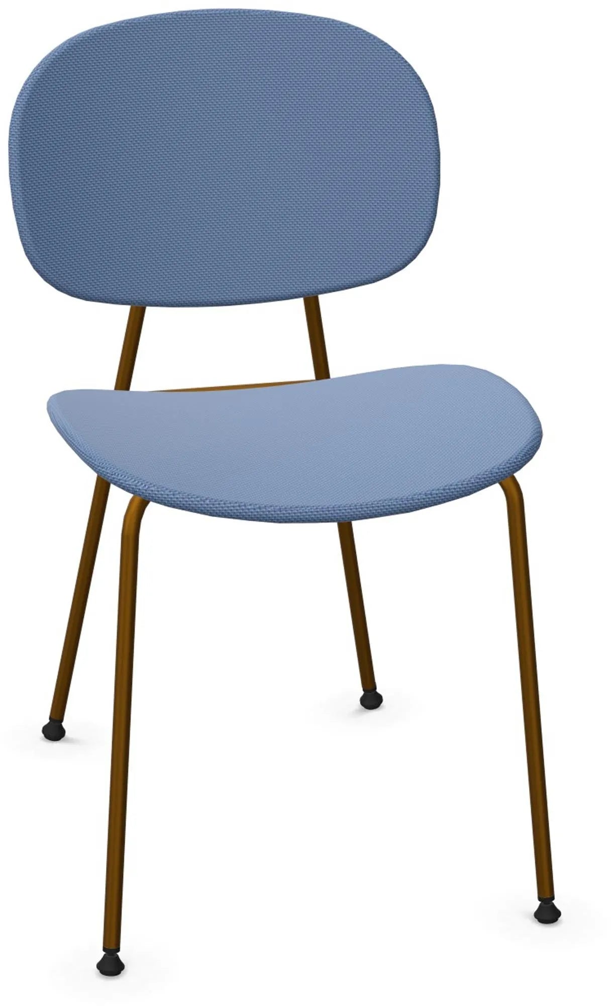 TONDINA POP gepolstert in Blau  / Antikes Messing präsentiert im Onlineshop von KAQTU Design AG. Stuhl ist von Infiniti Design