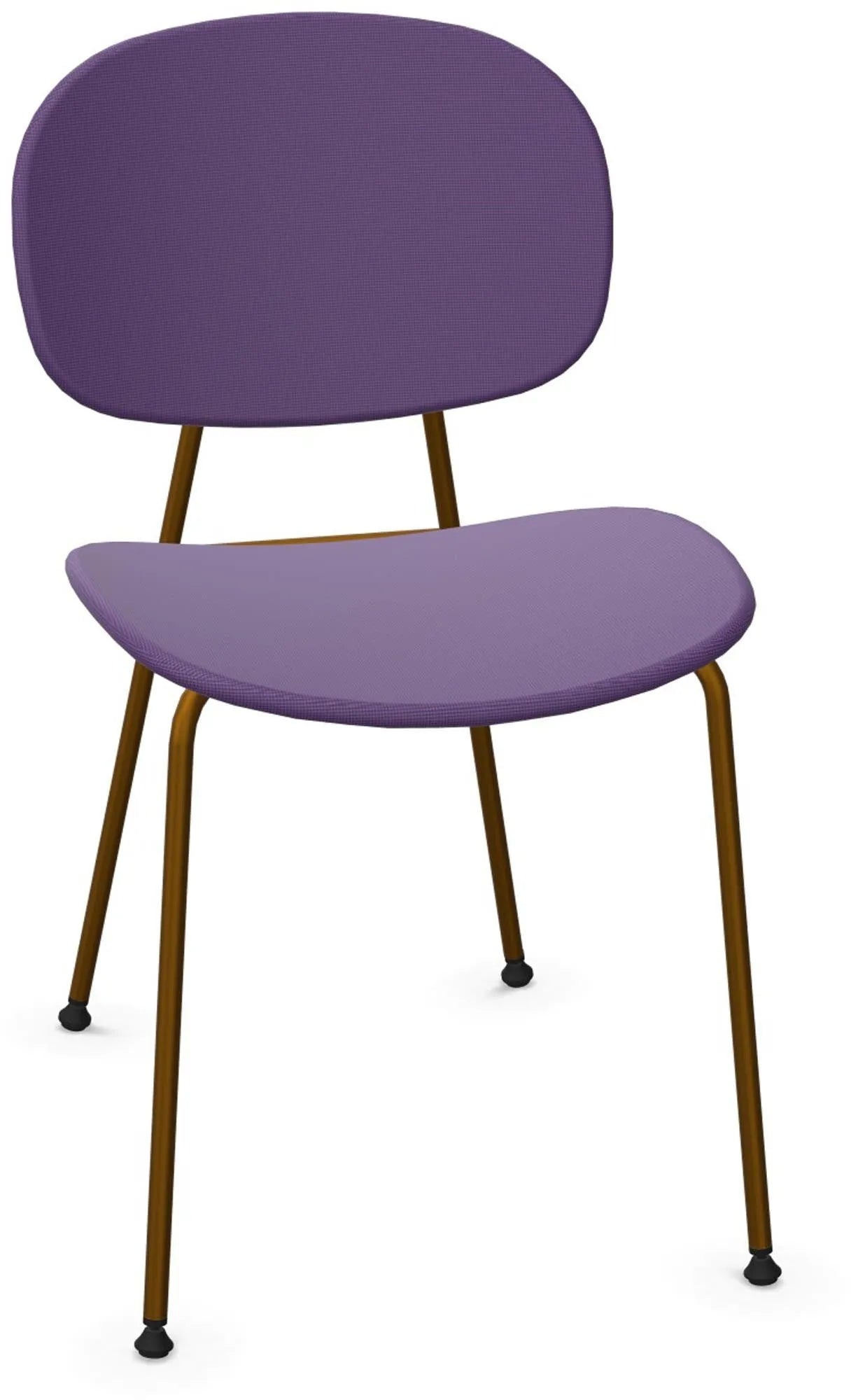 TONDINA POP gepolstert in Violett / Antikes Messing präsentiert im Onlineshop von KAQTU Design AG. Stuhl ist von Infiniti Design