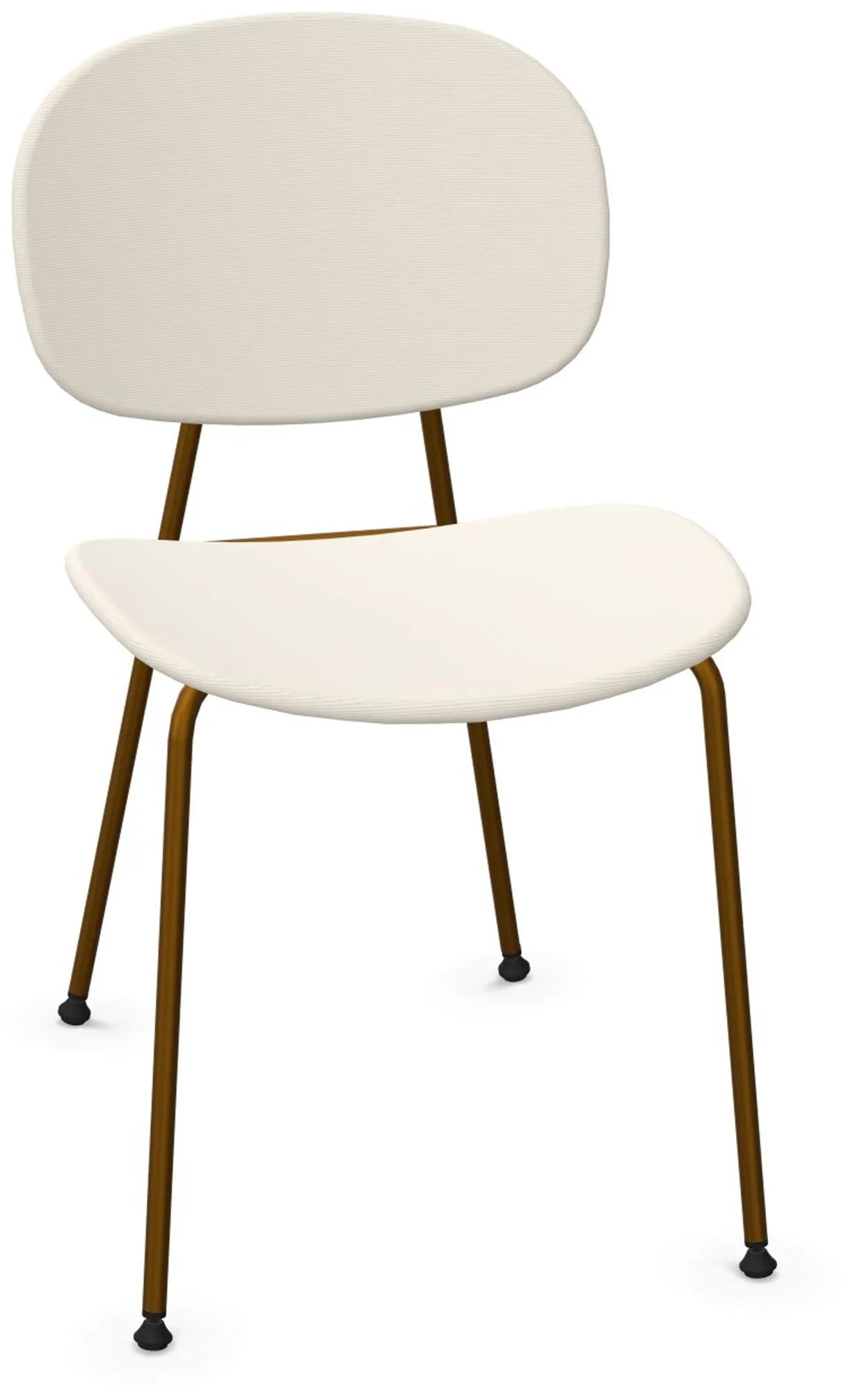 TONDINA POP gepolstert in Weiss / Antikes Messing präsentiert im Onlineshop von KAQTU Design AG. Stuhl ist von Infiniti Design