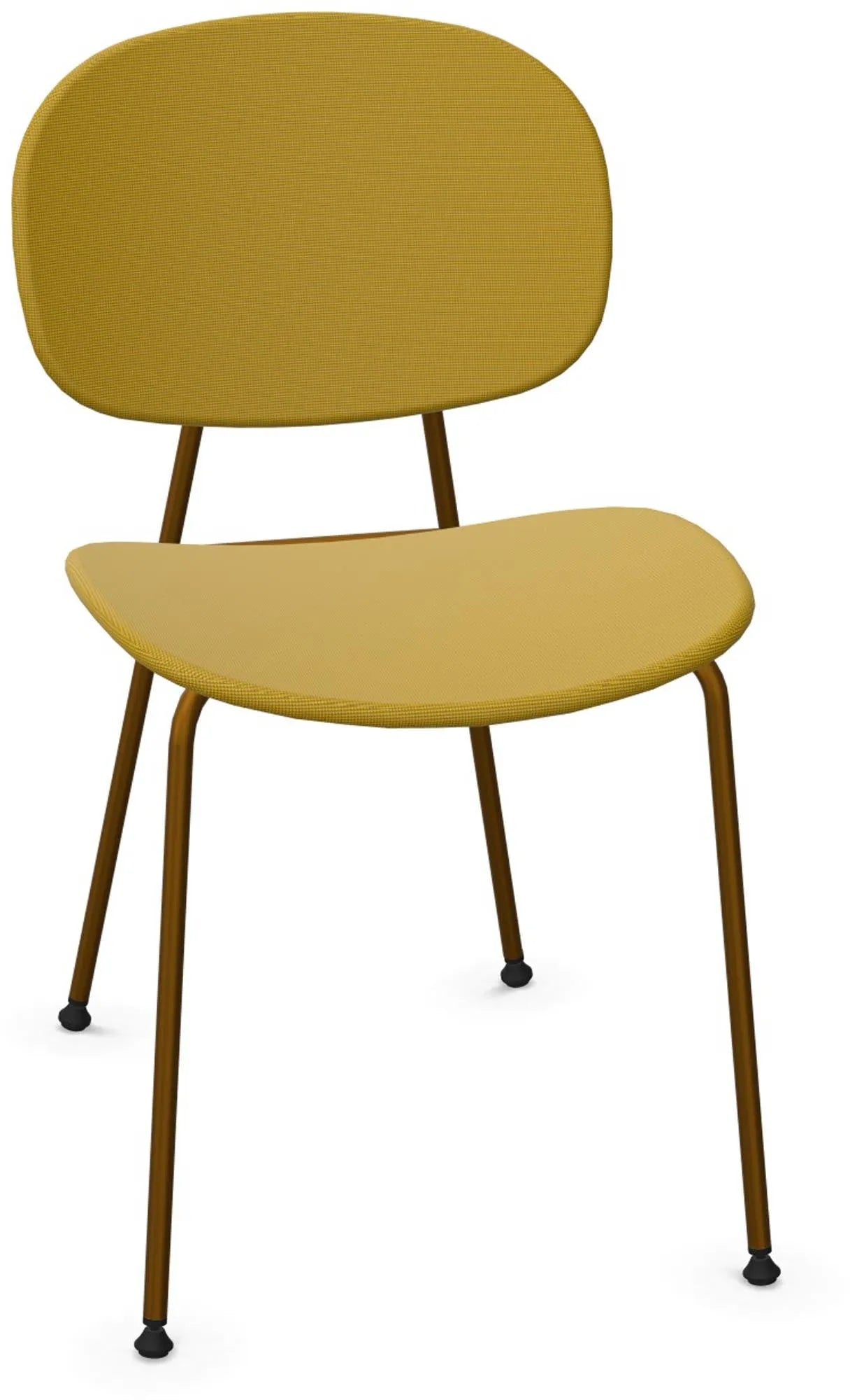 TONDINA POP gepolstert in Senfgelb / Antikes Messing präsentiert im Onlineshop von KAQTU Design AG. Stuhl ist von Infiniti Design