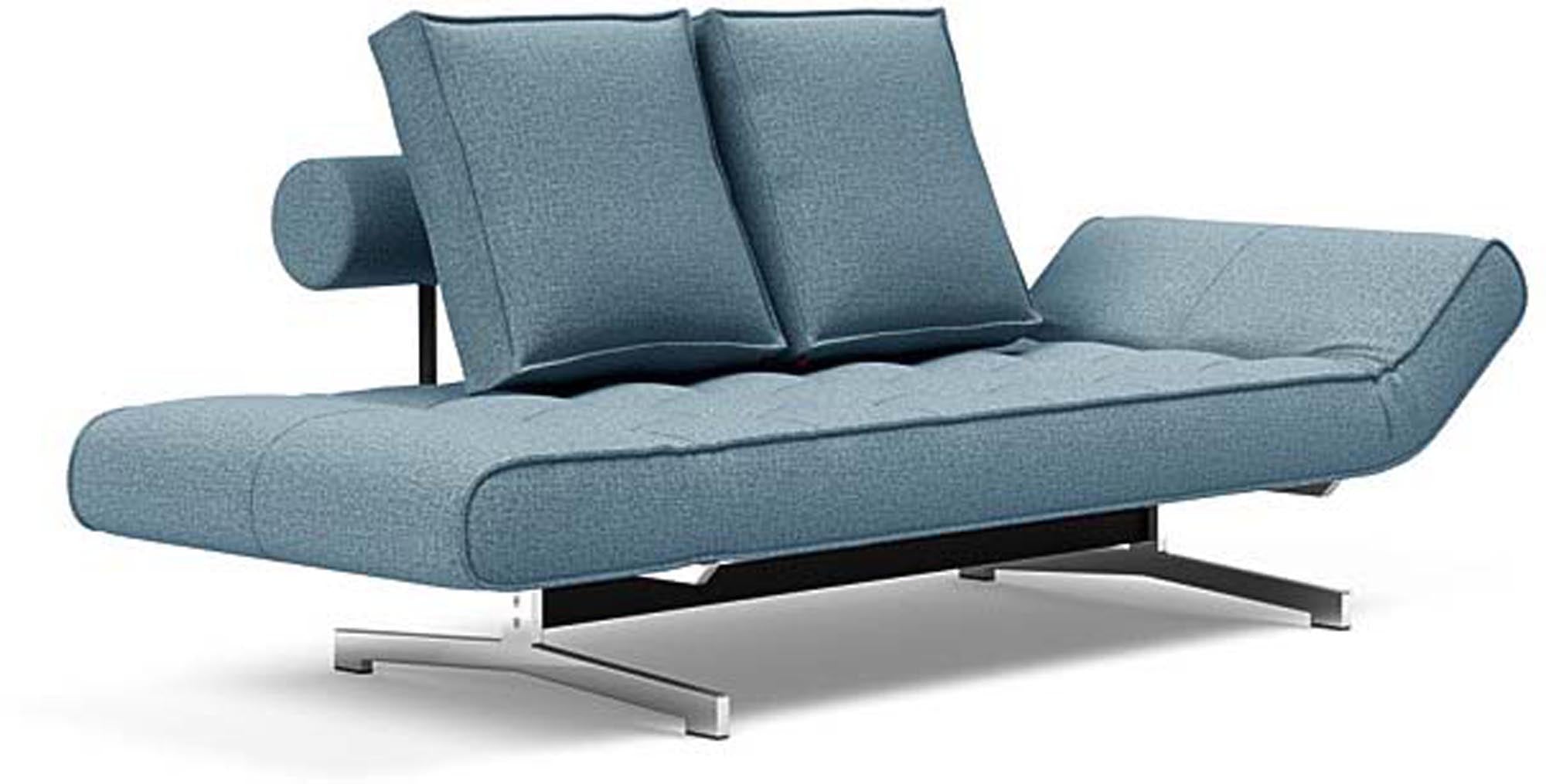 Erleben Sie das Ghia Klappsofa 80 Chrom von Innovation Living – ein elegantes, platzsparendes Möbelstück, das Komfort und Stil vereint.