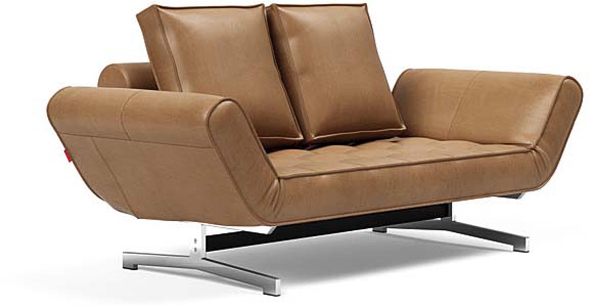 Entdecken Sie das Ghia Klappsofa 80 Chrom von Innovation Living – ein elegantes, multifunktionales Möbelstück, ideal für kleine Räume und Gäste.