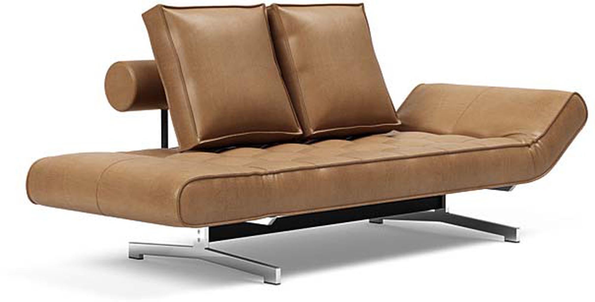 Entdecken Sie das Ghia Klappsofa 80 Chrom von Innovation Living – ein elegantes, multifunktionales Möbelstück, das Komfort und Stil vereint.