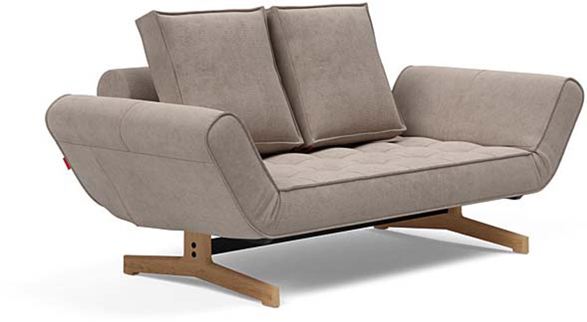 Das Ghia Klappsofa 80 Eiche von Innovation Living kombiniert stilvolles Design mit Funktionalität und bietet Komfort und Flexibilität.