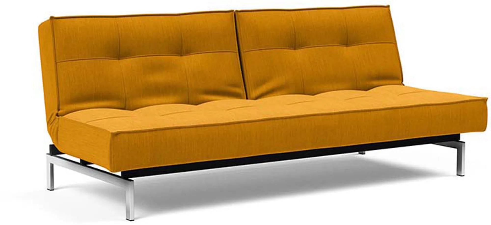 Stilvolles Splitback Sofabett 210 Chrom: Vielseitigkeit und Eleganz.