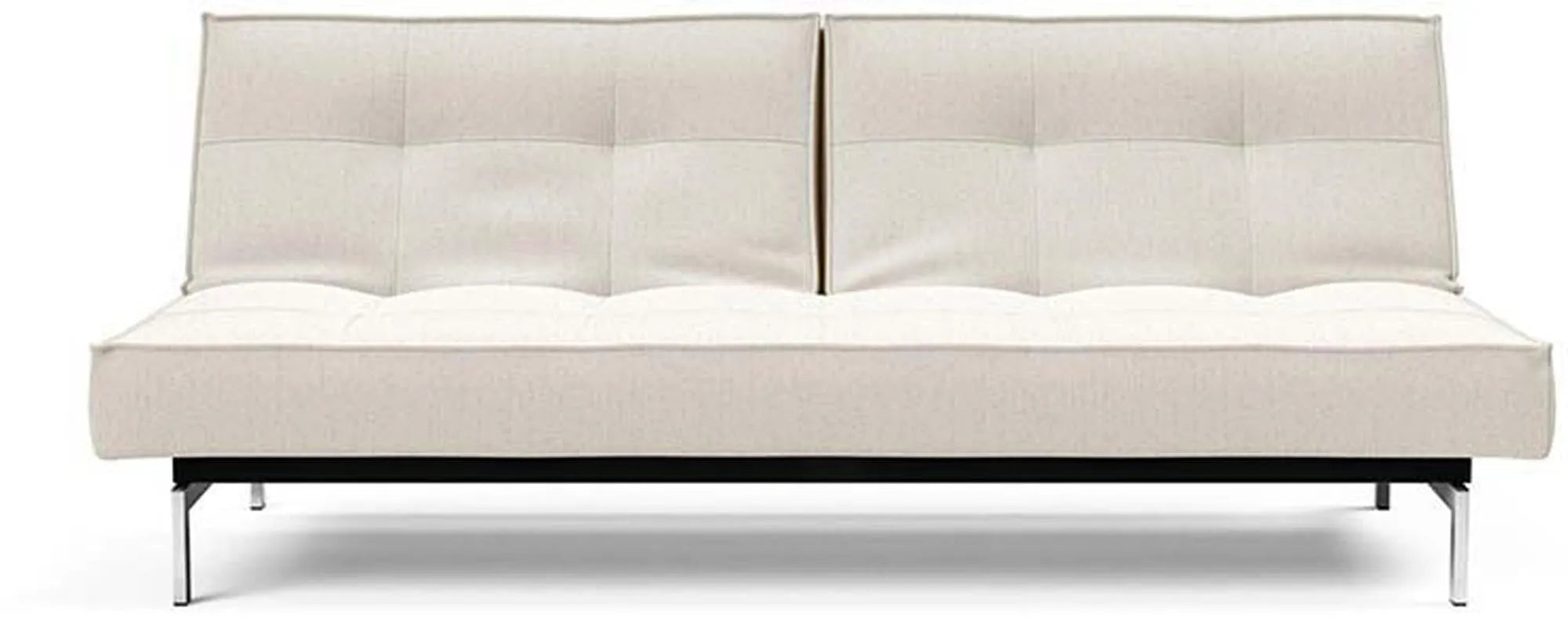 Modernes Splitback Sofabett 210 Chrom: Komfort und Stil vereint.