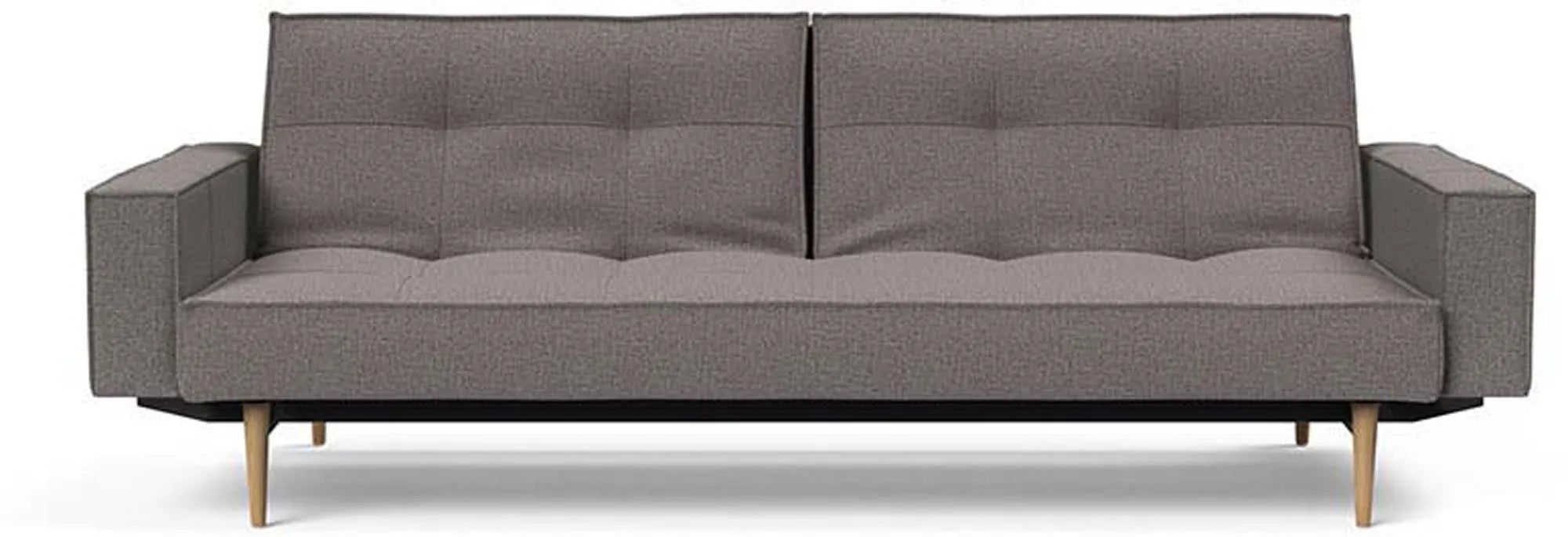 Elegantes Splitback Sofabett 210 mit Armlehnen von Innovation Living.