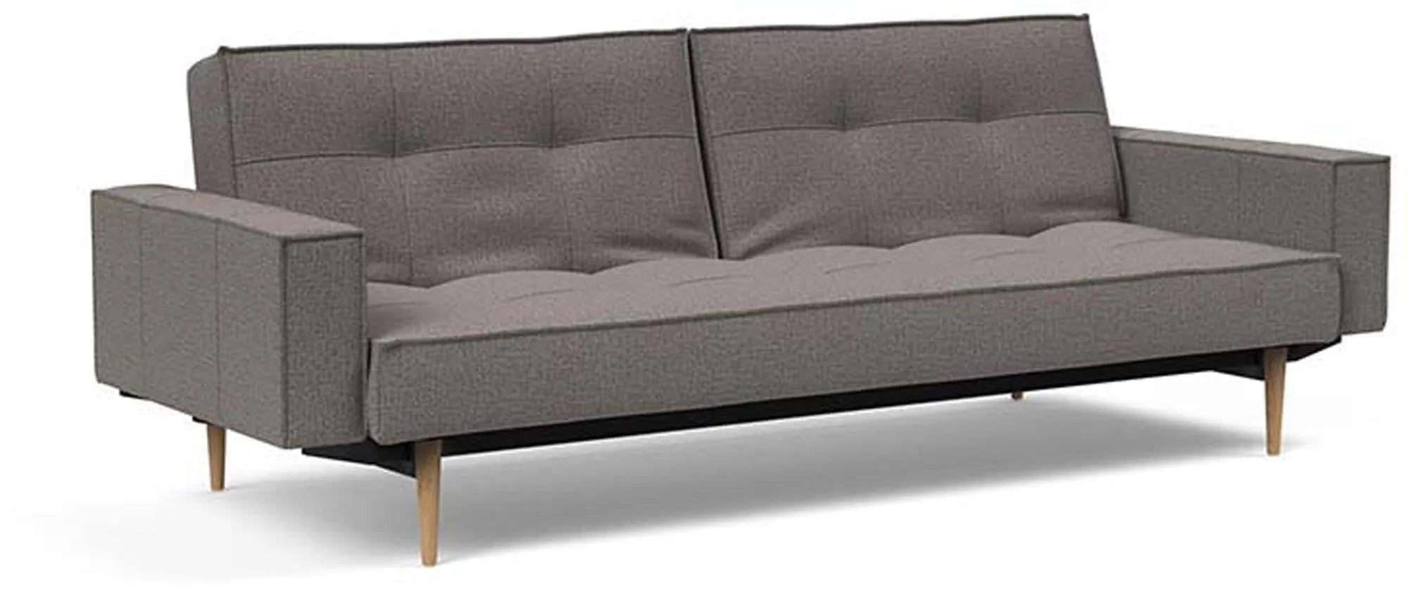 Elegantes Splitback Sofabett 210 Styletto: Funktionalität trifft auf zeitloses Design, ideal für Wohnzimmer und Gästezimmer.