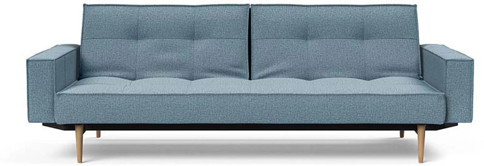 Elegantes Splitback Sofabett 210 mit Armlehnen von Innovation Living.