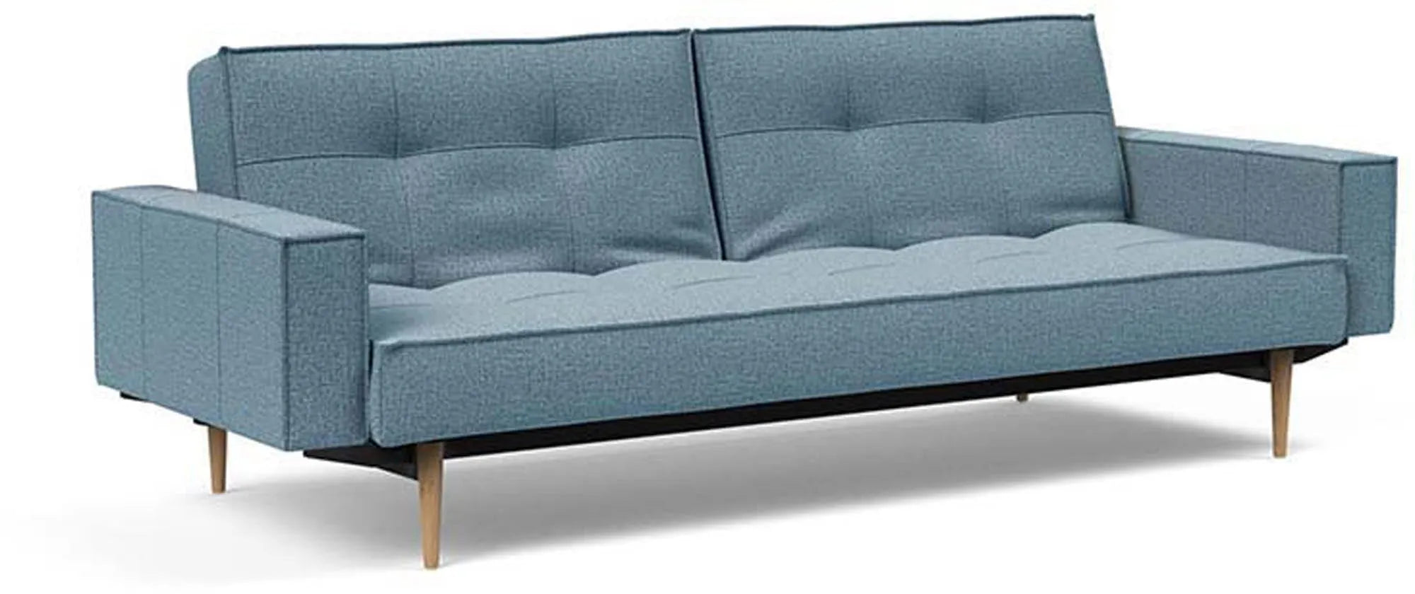 Stilvolles Splitback Sofabett 210 mit Armlehnen von Innovation Living.