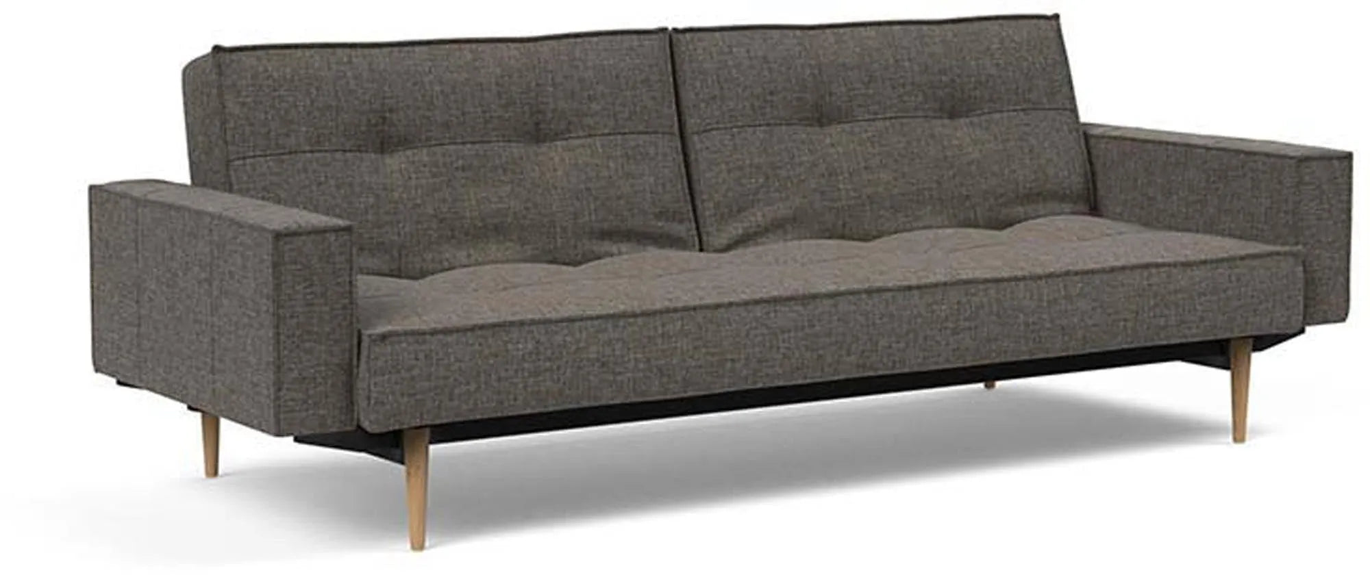 Stilvolles Splitback Sofabett 210 mit Armlehnen von Innovation Living.