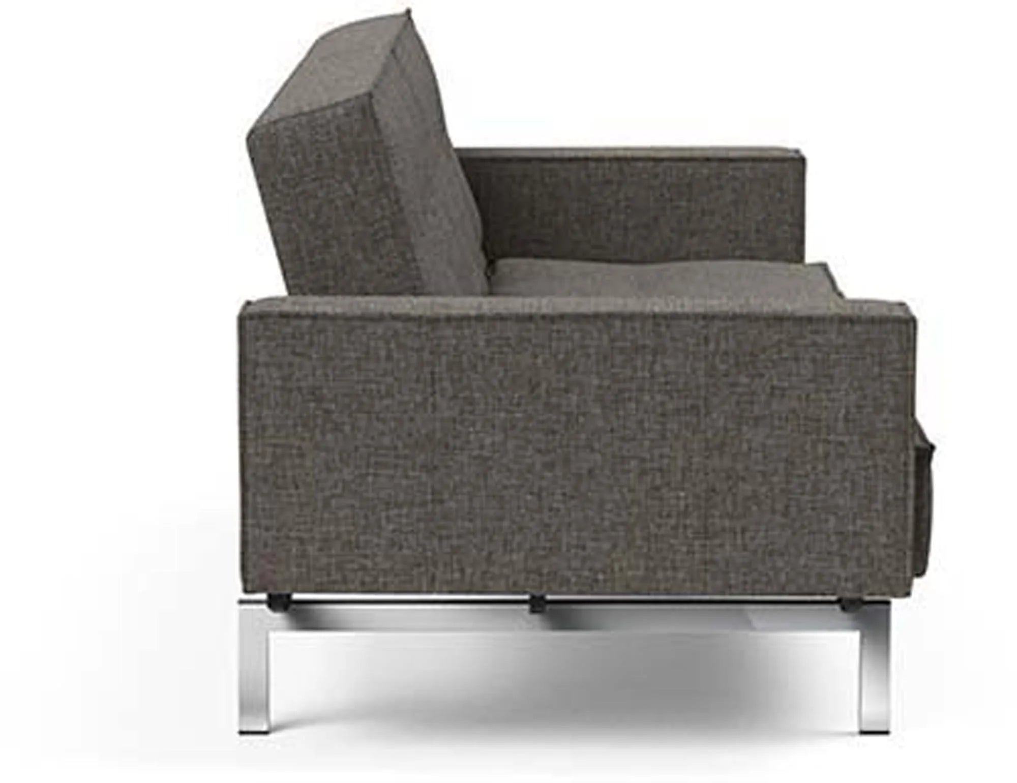 Modernes Splitback Sofabett 210 Chrom mit Armlehnen von Innovation.