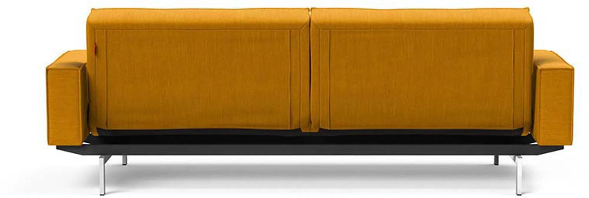 Stilvolles Splitback Sofabett 210 Chrom mit Armlehnen von Innovation.