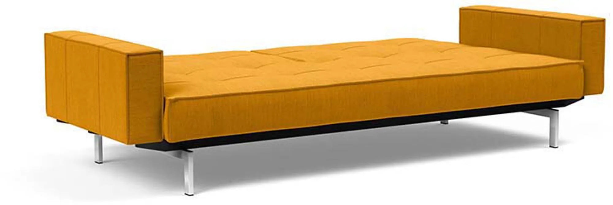 Modernes Splitback Sofabett 210 Chrom mit Armlehnen von Innovation.