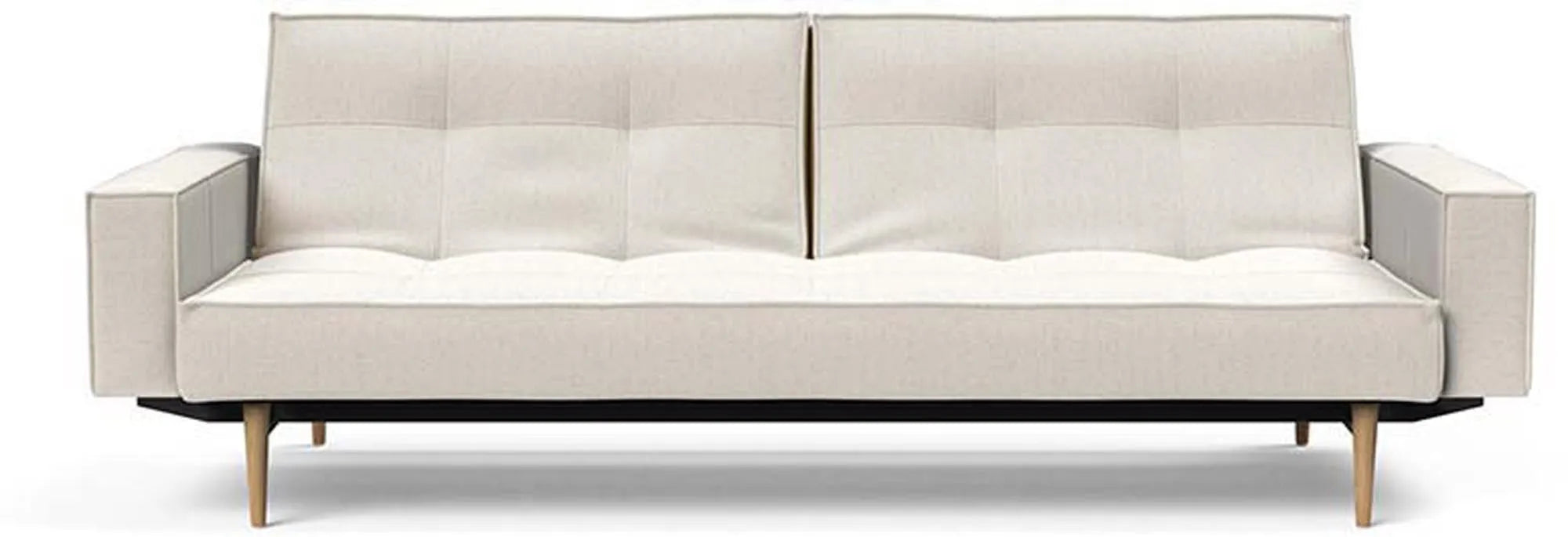 Stilvolles Splitback Sofabett 210 mit Armlehnen von Innovation Living.