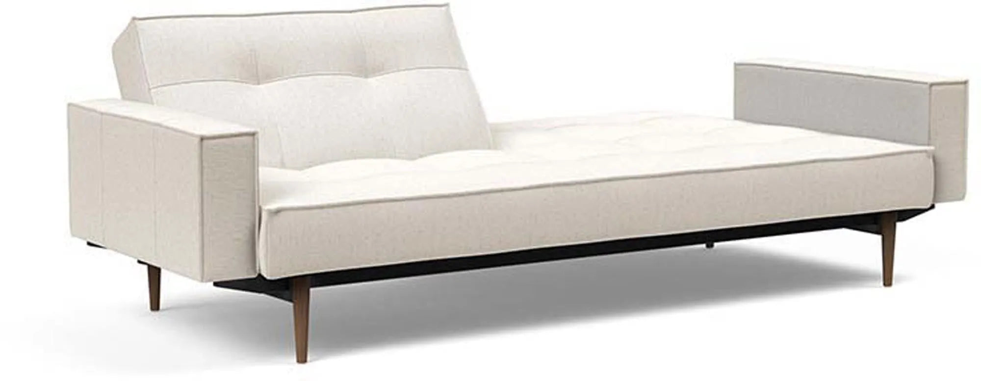 Elegantes Splitback Sofabett 210 mit Armlehnen von Innovation Living.