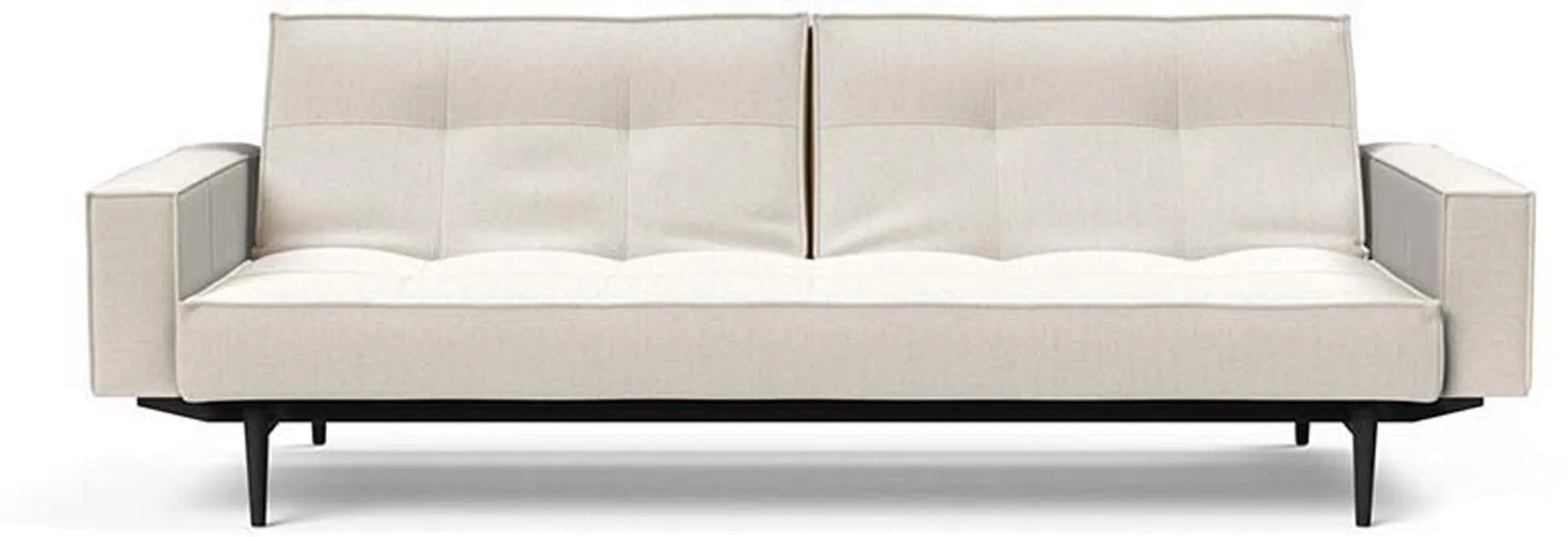 Modernes Splitback Sofabett 210 mit Armlehnen von Innovation Living.