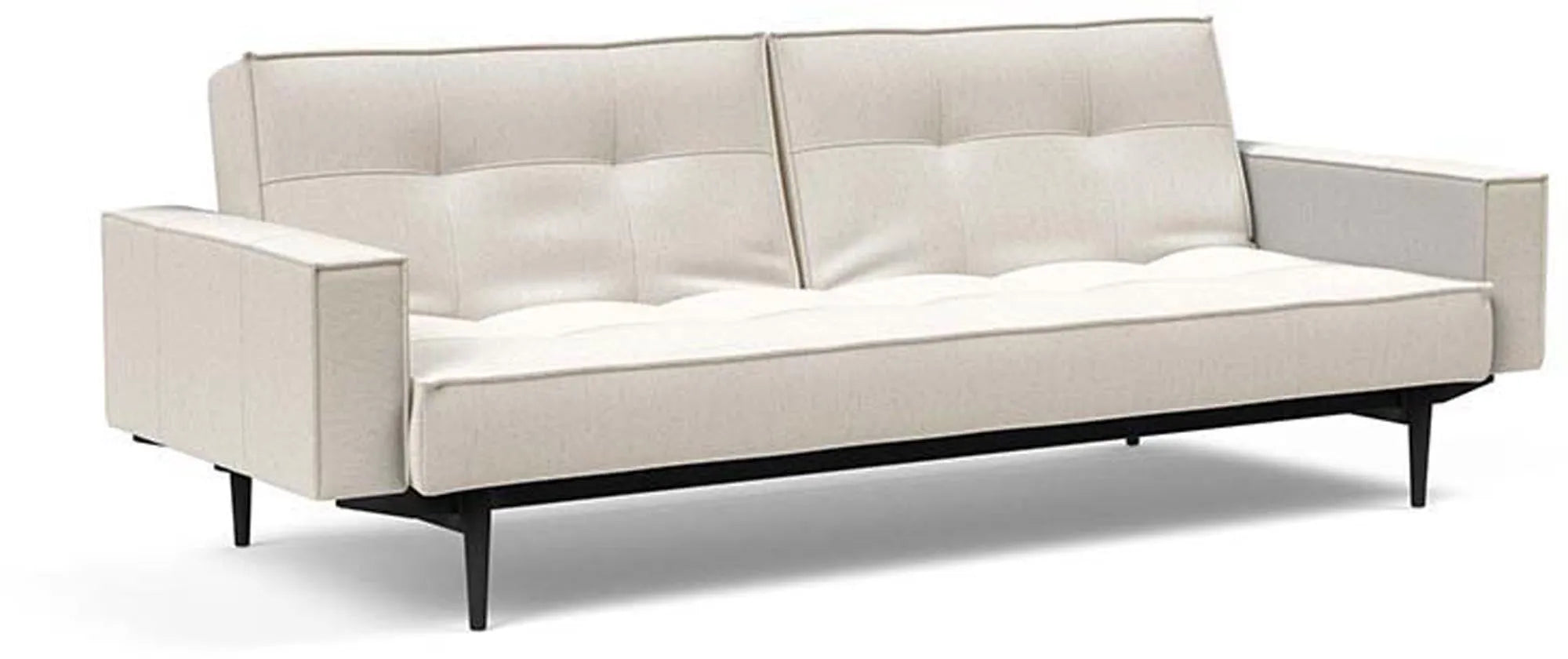 Stilvolles Splitback Sofabett 210 mit Armlehnen von Innovation Living.