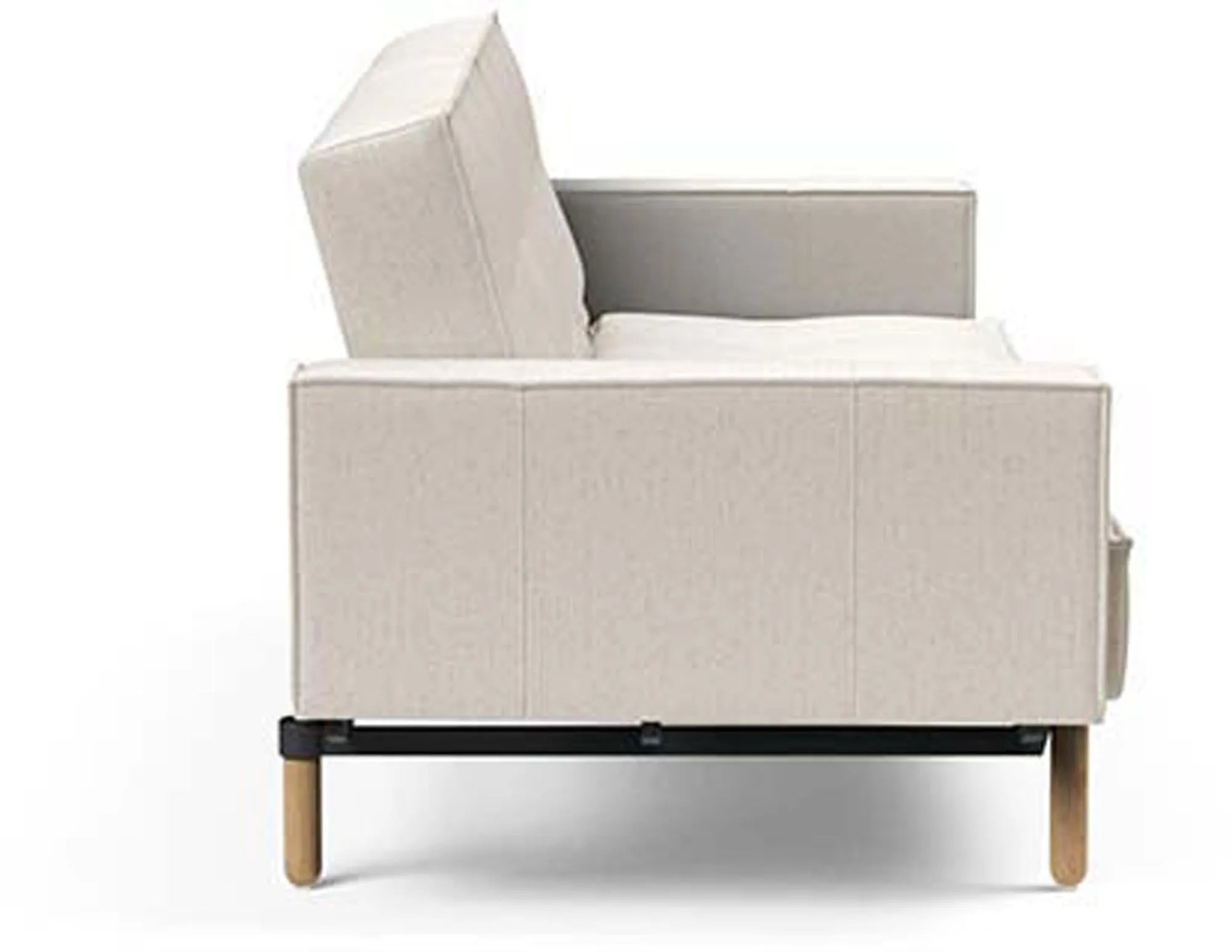 Modernes Splitback Sofabett 210 Stem mit verstellbaren Armlehnen.