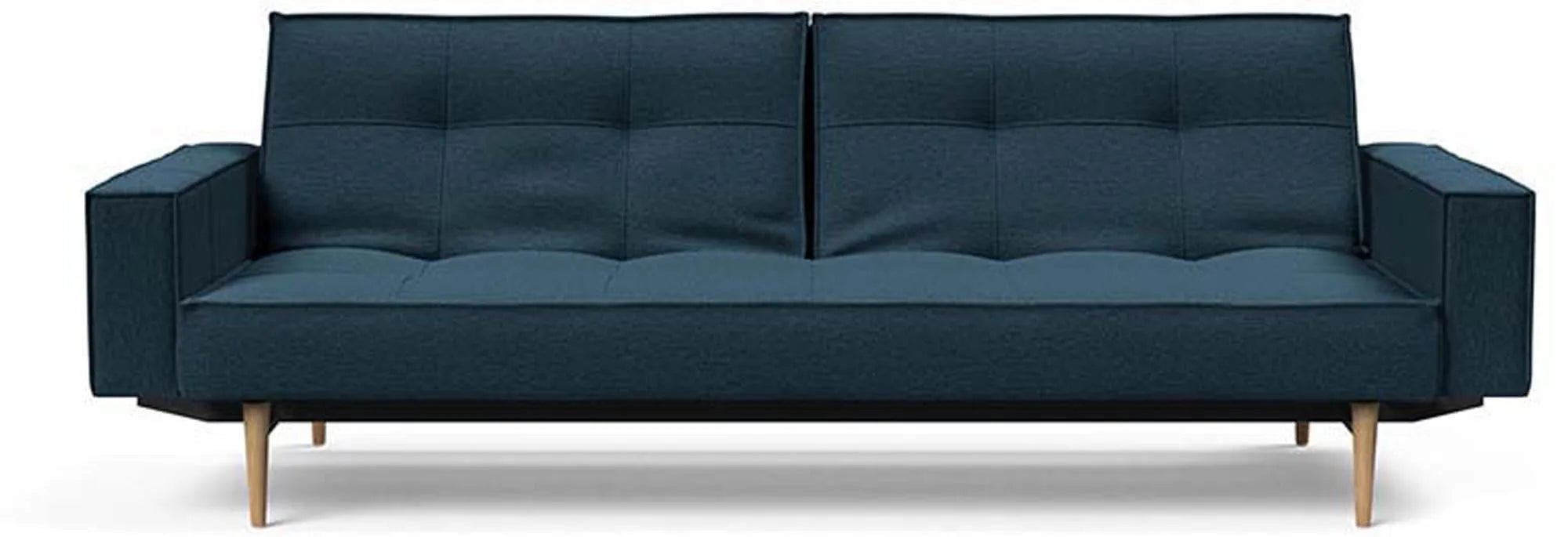 Stilvolles Splitback Sofabett 210 mit Armlehnen von Innovation Living.