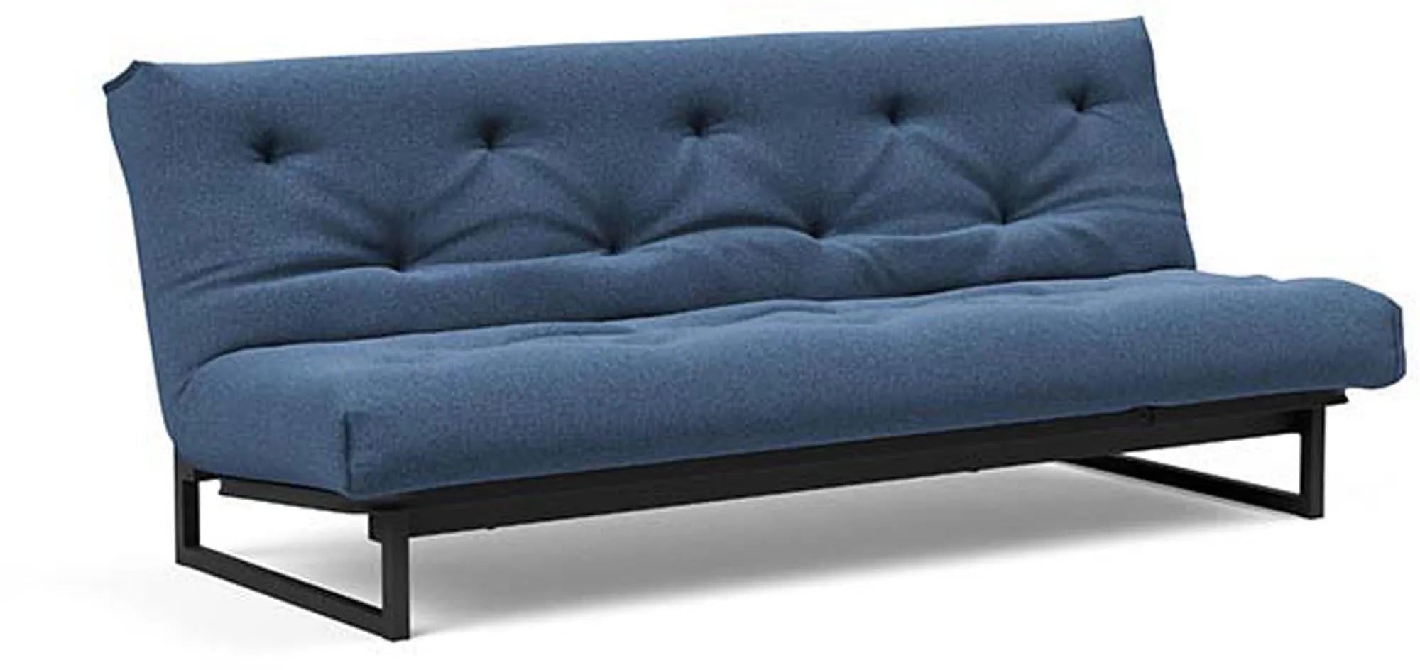 Elegantes Bettsofa mit verstellbarer Kopfhöhe und Soft Spring-Matratze für optimalen Komfort.