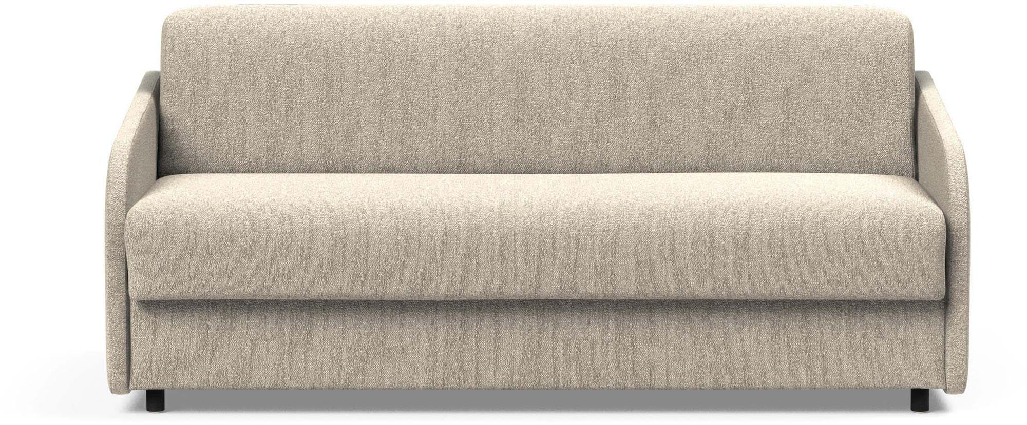 Eivor Klappsofa 140: Stilvolles Schlafsofa mit praktischer Dual-Matratze, perfekt für platzsparende Lösungen und entspannende Nächte.