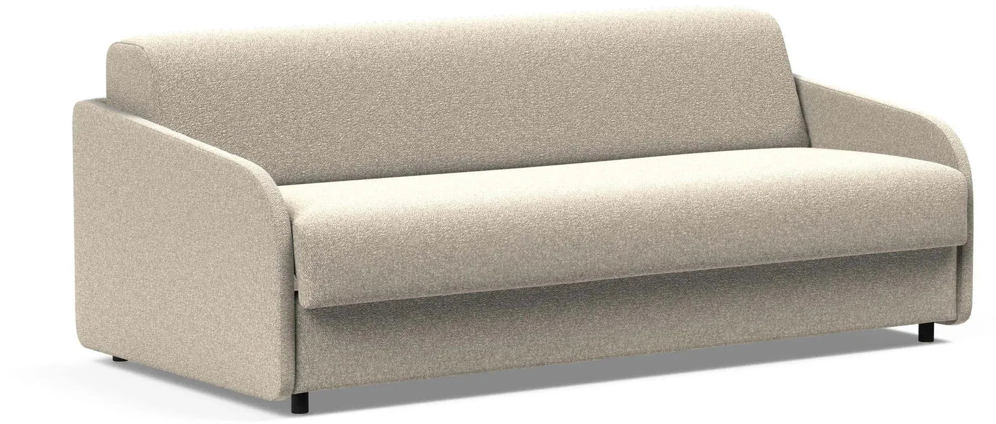 Elegantes Eivor Klappsofa 160: Funktionalität trifft Design. Komfortables Bett mit Federkernmatratze, ideal für kleine Räume.