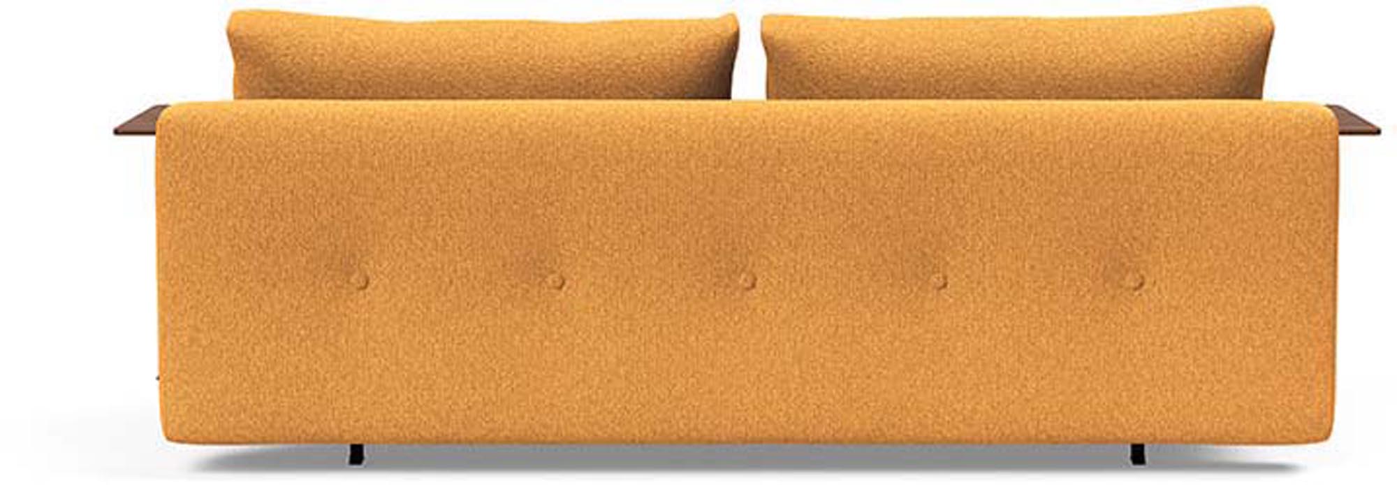 Recast Schlafsofa 140 Dunkel Styletto: Elegantes Multifunktionsmöbel mit Armlehnen, perfekt für entspannte Nächte und stilvolle Akzente.
