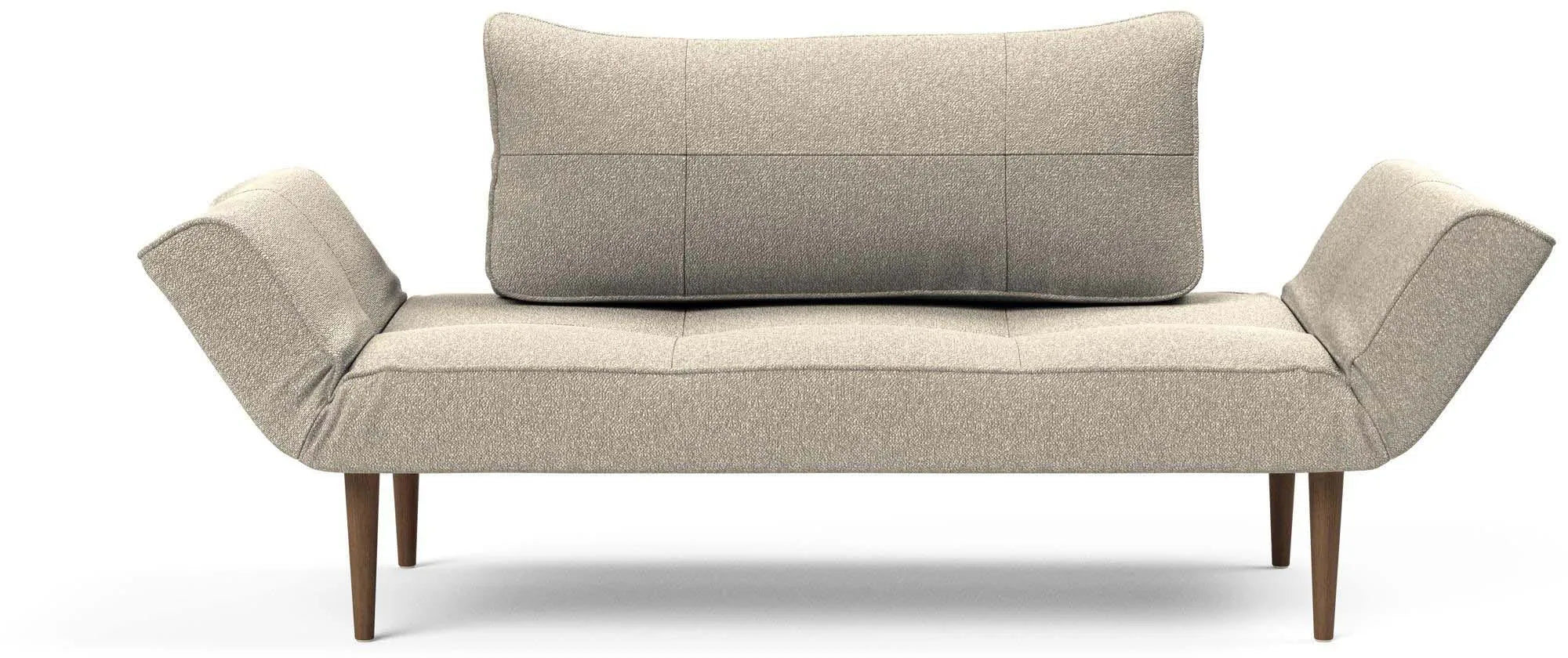 Elegantes Zeal Klappsofa 200 Bow: Flexibles Design, Taschenfederkern, Eichenfüße. Perfekt für kleine Räume und Gästezimmer.