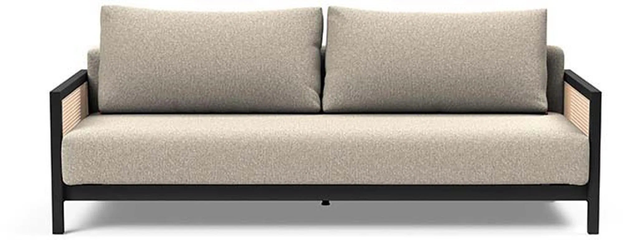 Elegantes Narvi Bettsofa: Art-Déco-Stil, schwarze Eiche, Taschenfederkern, 140x200 cm Doppelbett, ideal für moderne Räume.