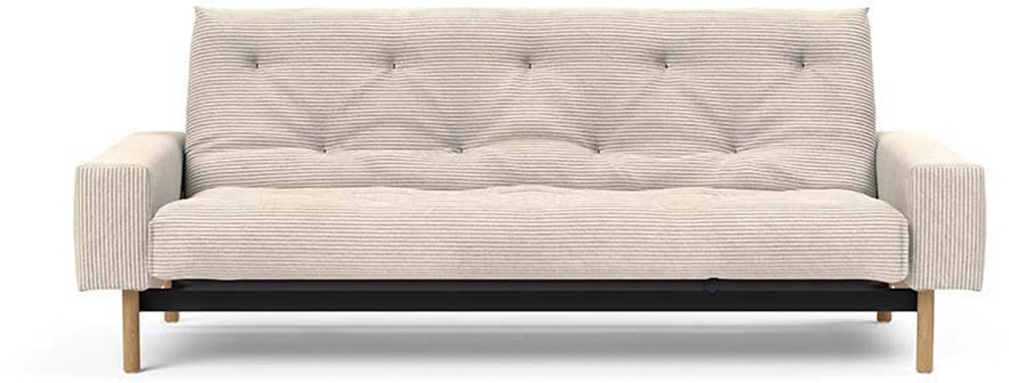 Elegantes Schlafsofa im skandinavischen Design, individuell anpassbarer Komfort, robust und nachhaltig.