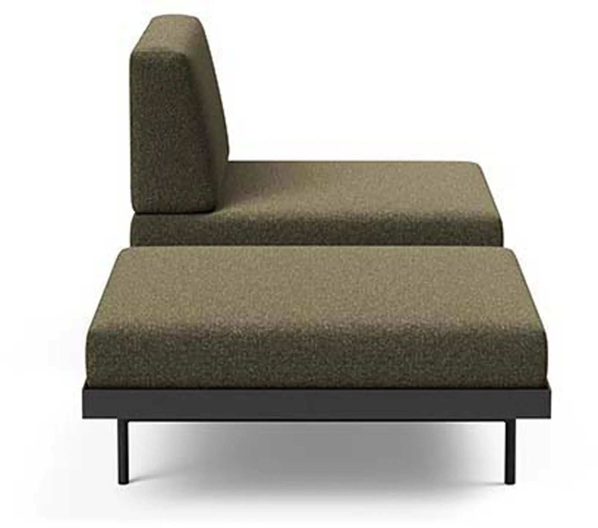 Puri Klappsofa: Stilvolles Design mit integriertem Tisch von Innovation.