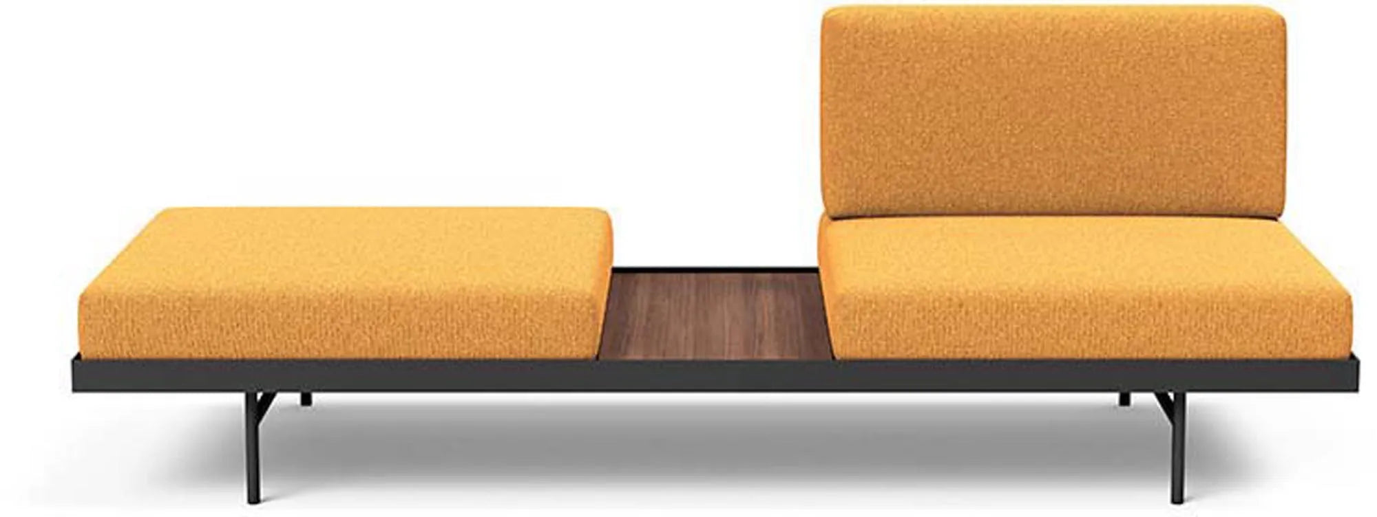 Puri Klappsofa: Stilvolles Design mit integriertem Tisch von Innovation.